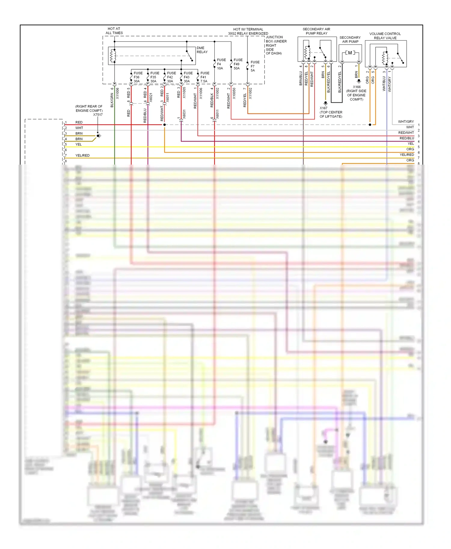 Wiring diagram org/blu for BMW X6 E71 (2007-2012) (1 of 4)