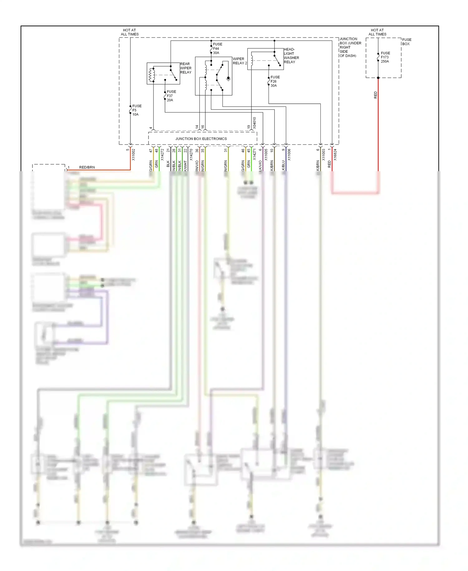 Wiring diagram red/brn for BMW X6 E71 (2007-2012) (30 of 35)