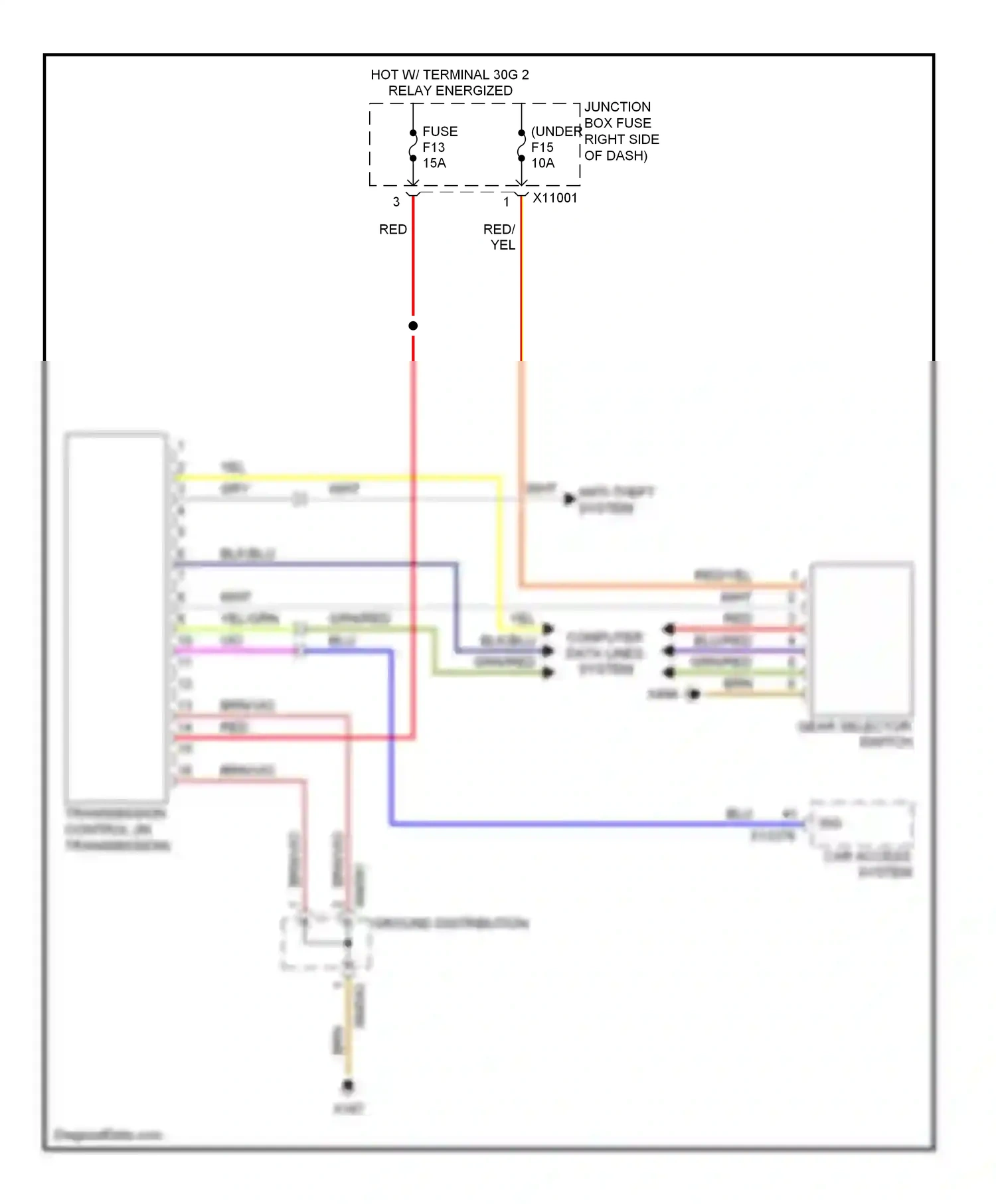 Wiring diagram relay energized for BMW X6 E71 (2007-2012) (31 of 58)
