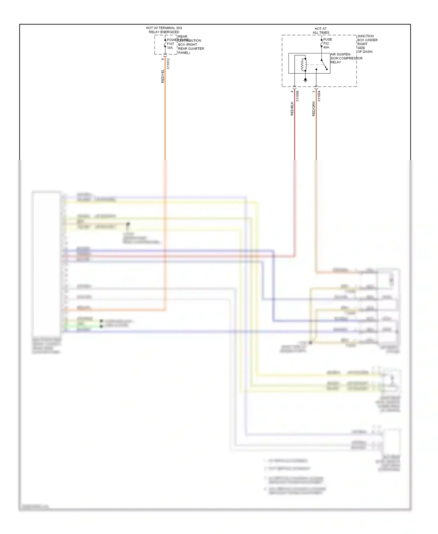 Wiring diagram w/ vertical dynamics, dynamic headlight range adjustment for BMW X6 E71 (2007-2012) (1 of 1)