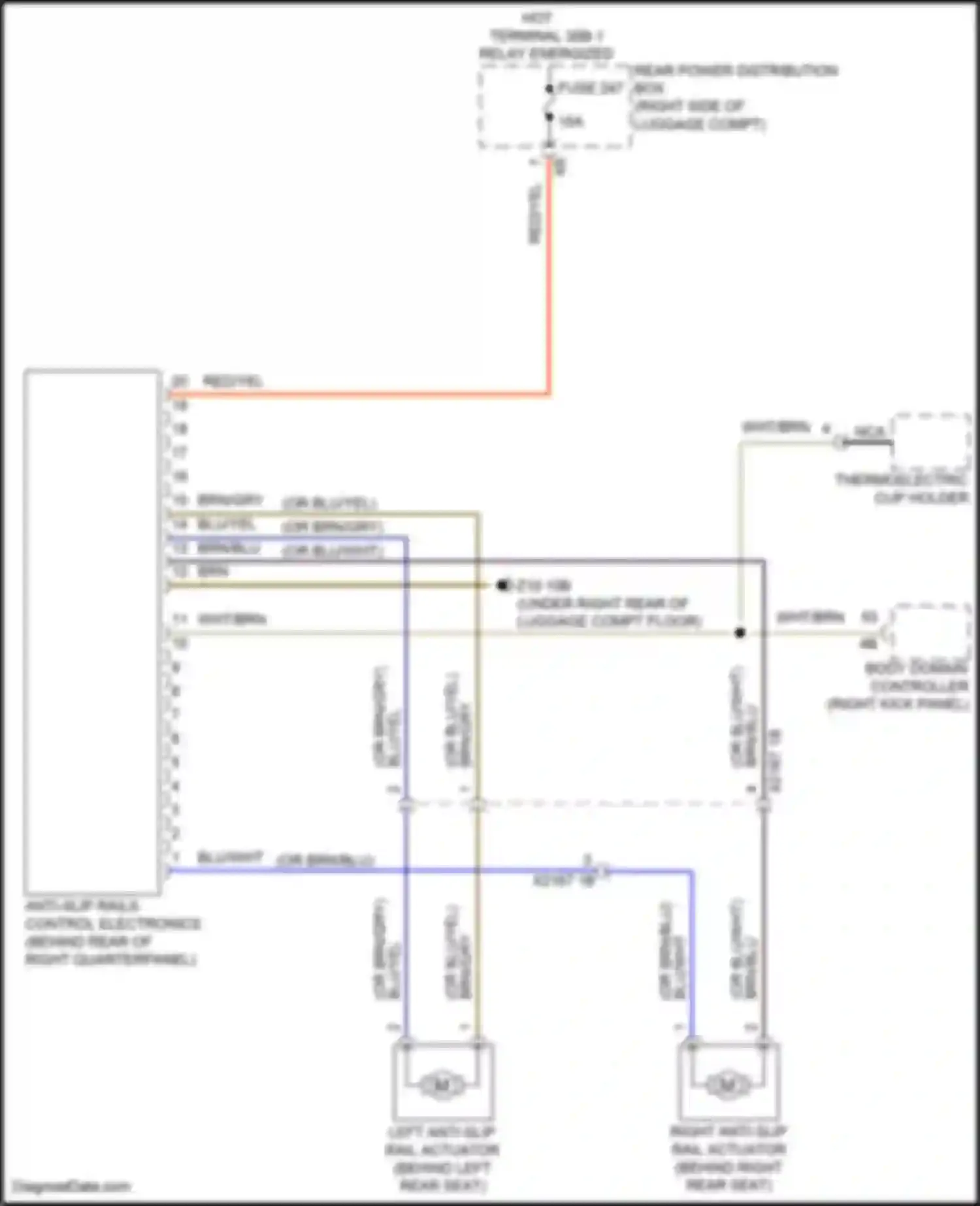X6 BMW G06 facelift (2023-2024): Anti-slip rails control circuit