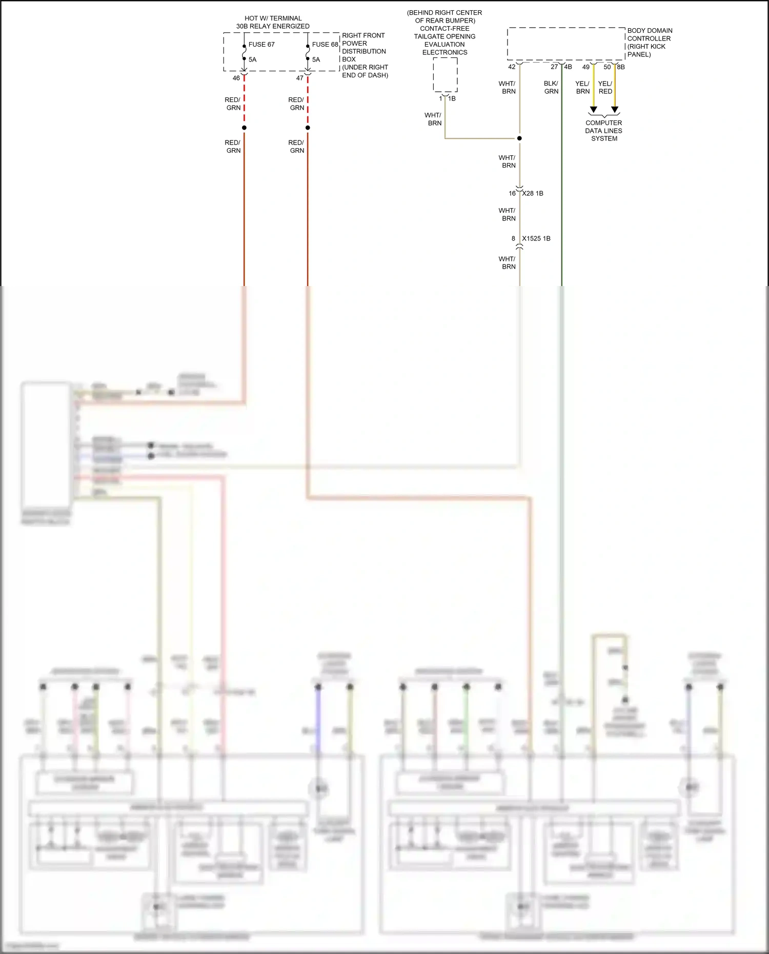 Wiring diagram body domain controller for BMW X6 G06 facelift (2023-2024) (5 of 42)