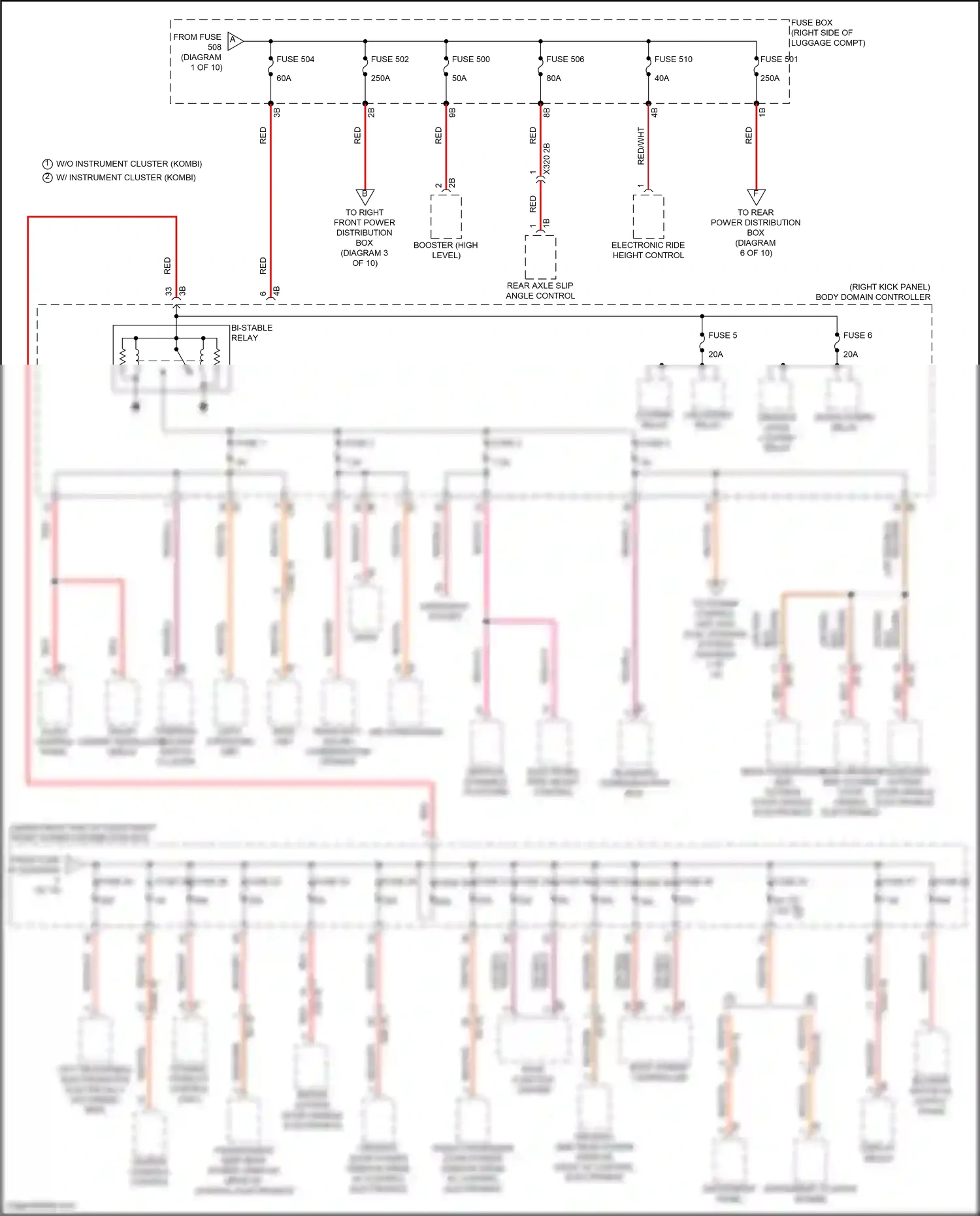Wiring diagram display group for BMW X6 G06 facelift (2023-2024) (3 of 4)