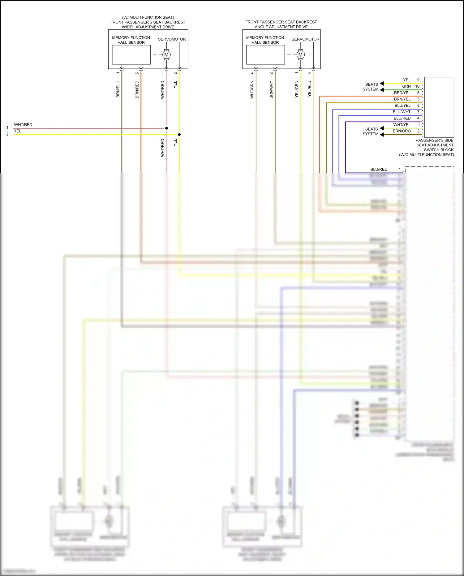 Wiring diagram front passenger's seat module for BMW X6 G06 facelift (2023-2024) (2 of 2)