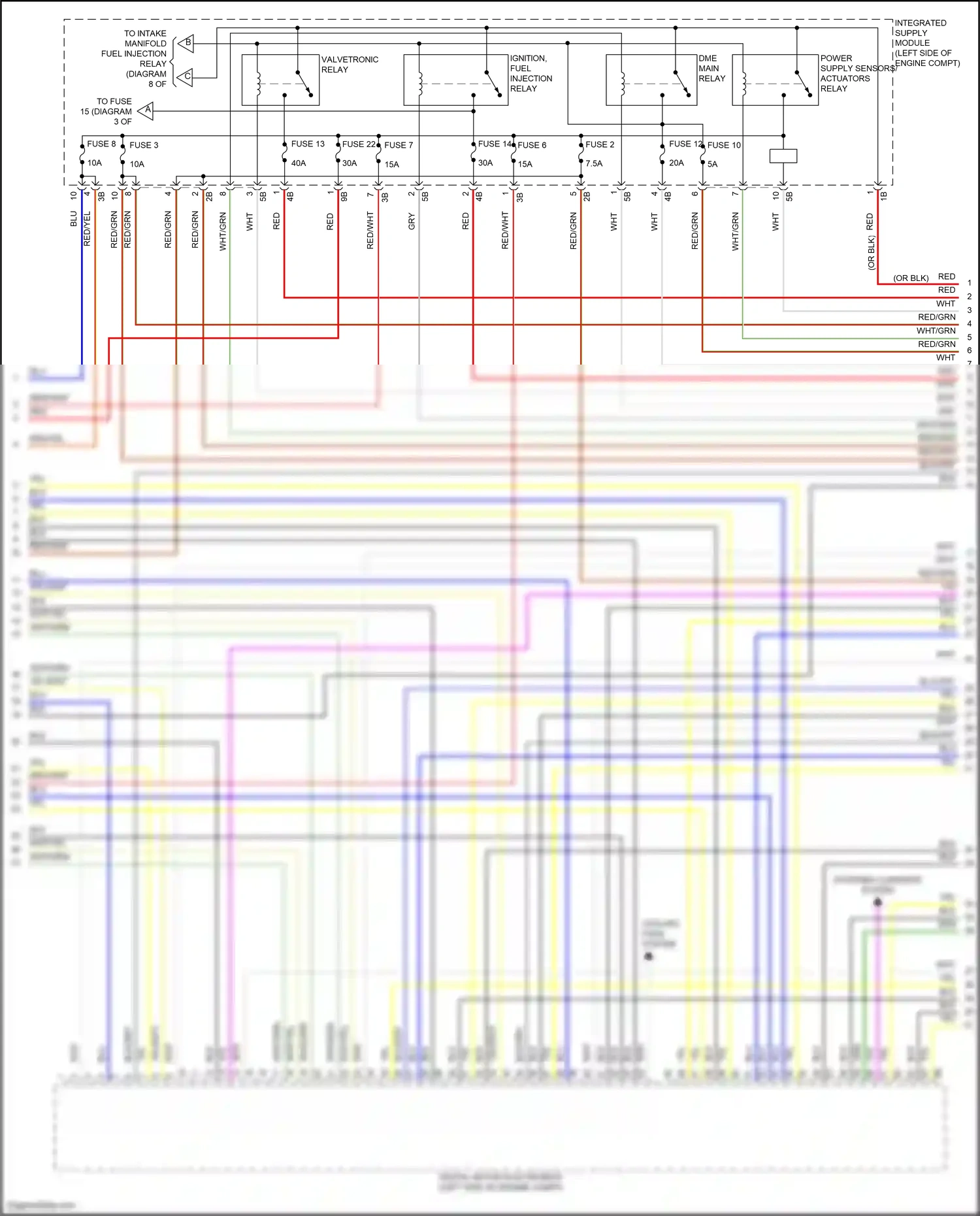 Wiring diagram integrated supply module for BMW X6 G06 facelift (2023-2024) (7 of 9)
