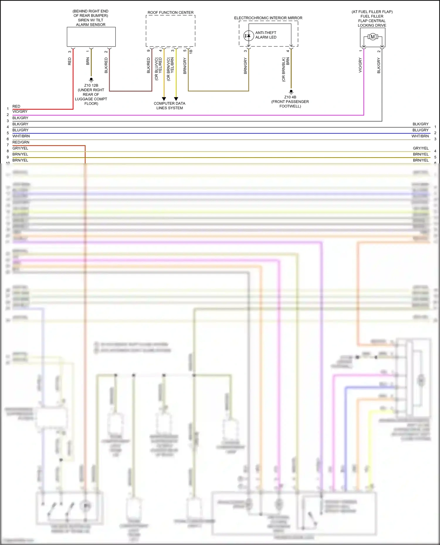 Wiring diagram interference suppression filter 6 for BMW X6 G06 facelift (2023-2024) (1 of 6)