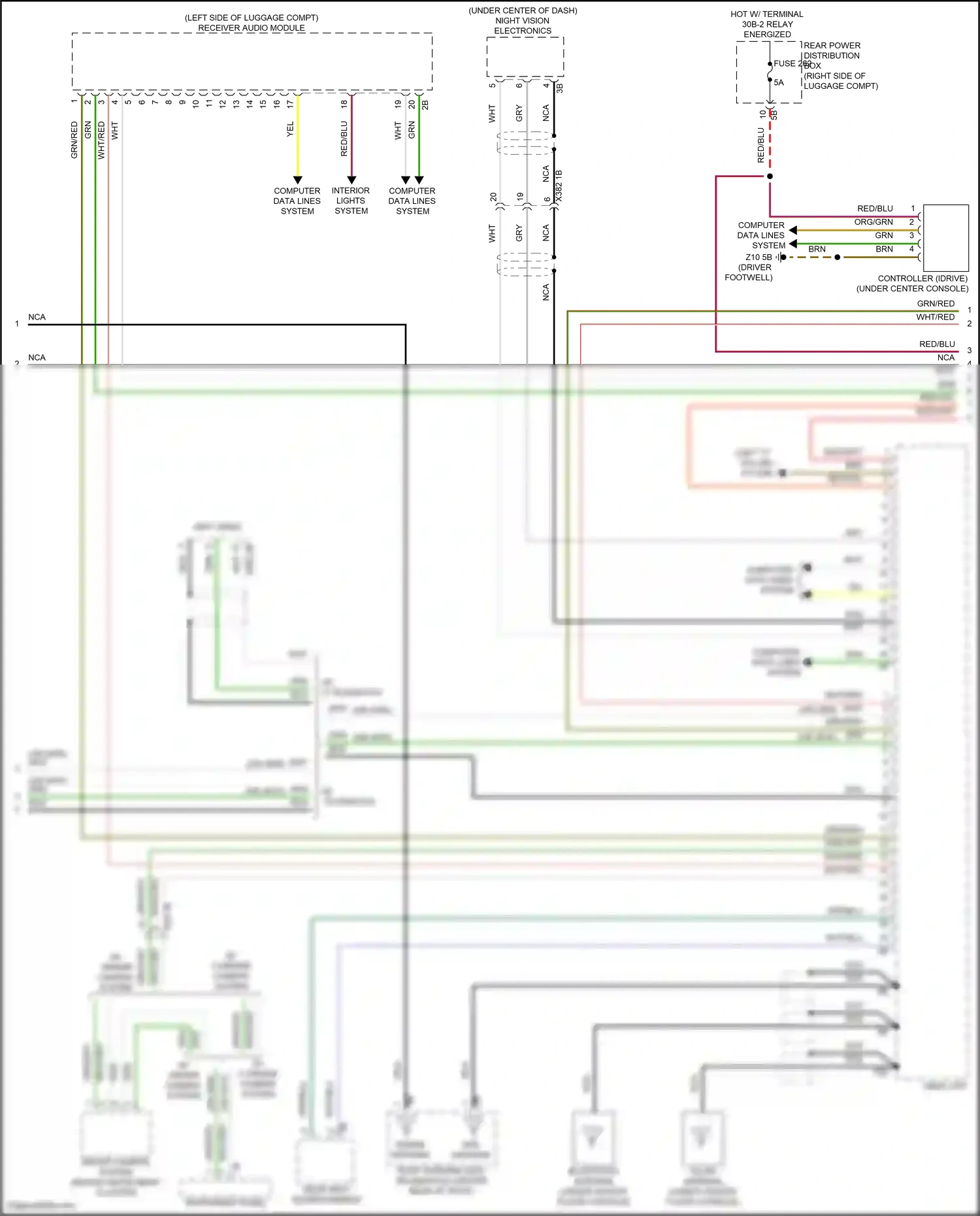 Wiring diagram night vision electronics for BMW X6 G06 facelift (2023-2024) (4 of 10)