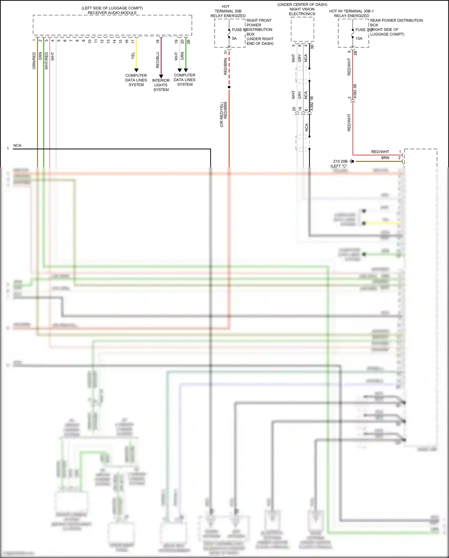 Wiring diagram night vision electronics for BMW X6 G06 facelift (2023-2024) (5 of 10)