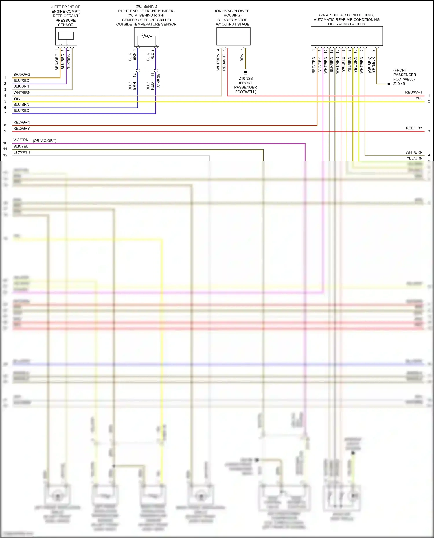 Wiring diagram outside temperature sensor for BMW X6 G06 facelift (2023-2024) (2 of 4)