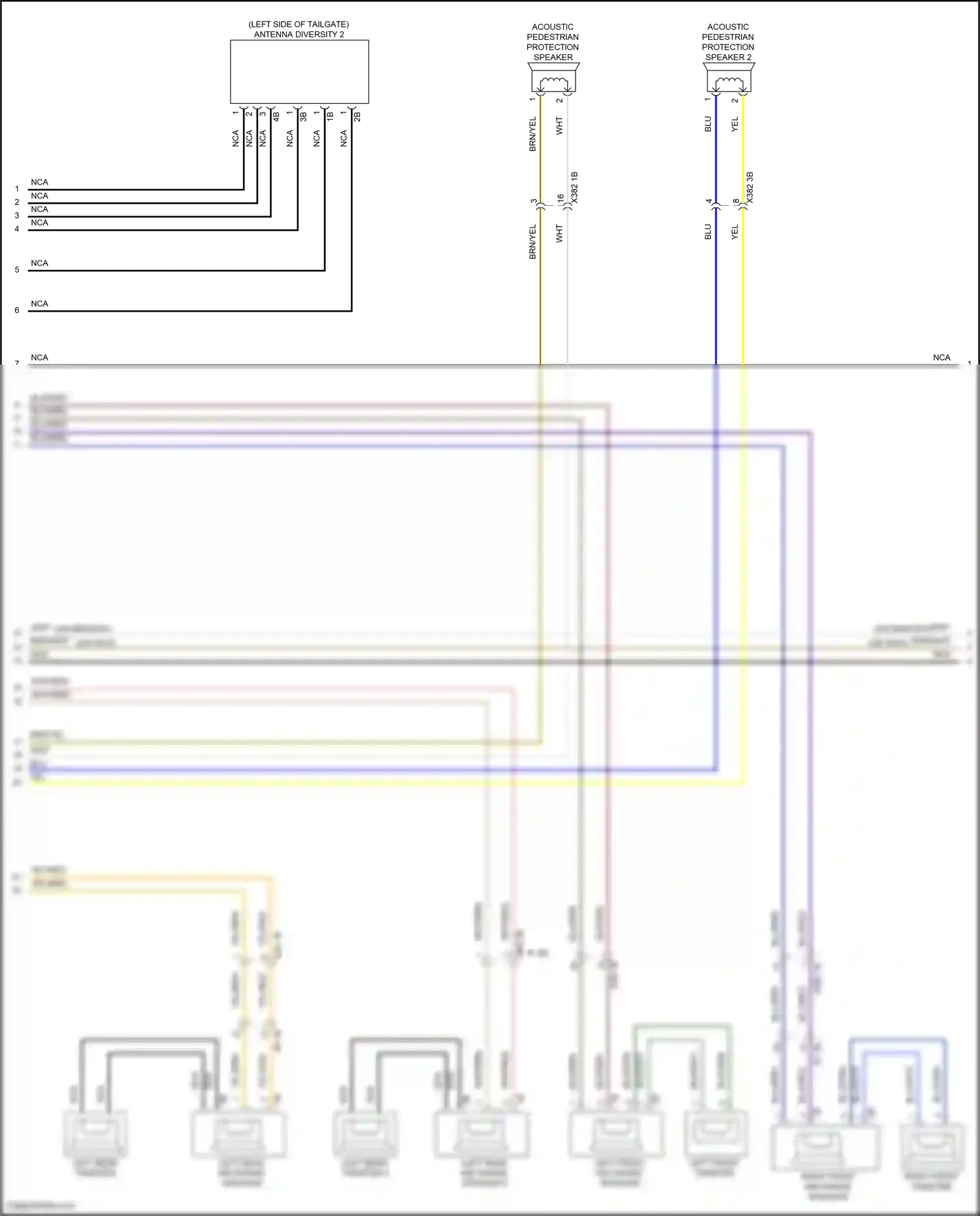 Wiring diagram right front mid-range speaker for BMW X6 G06 facelift (2023-2024) (3 of 6)