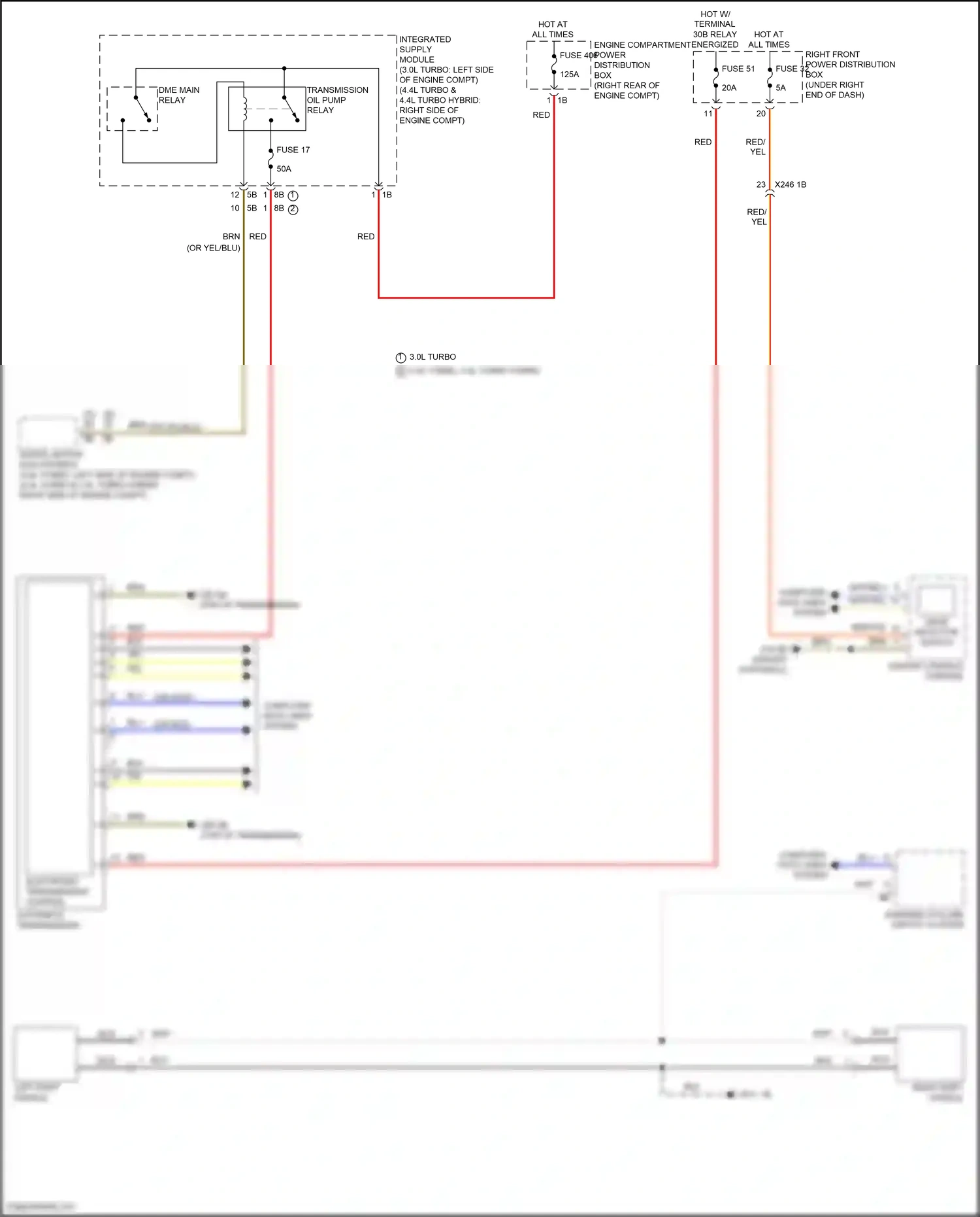 Wiring diagram right shift paddle for BMW X6 G06 facelift (2023-2024) (1 of 2)
