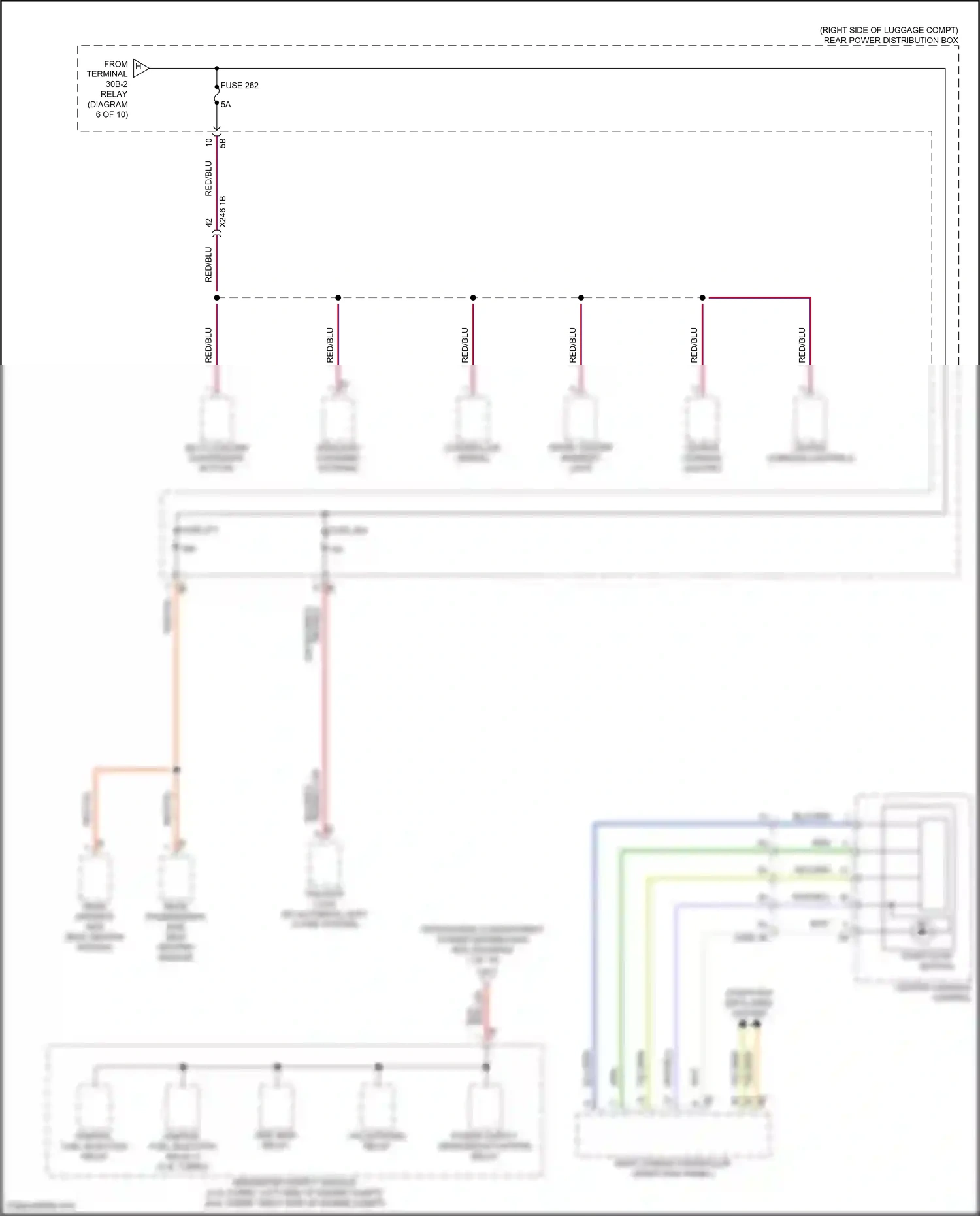 Wiring diagram start-stop button for BMW X6 G06 facelift (2023-2024) (2 of 3)