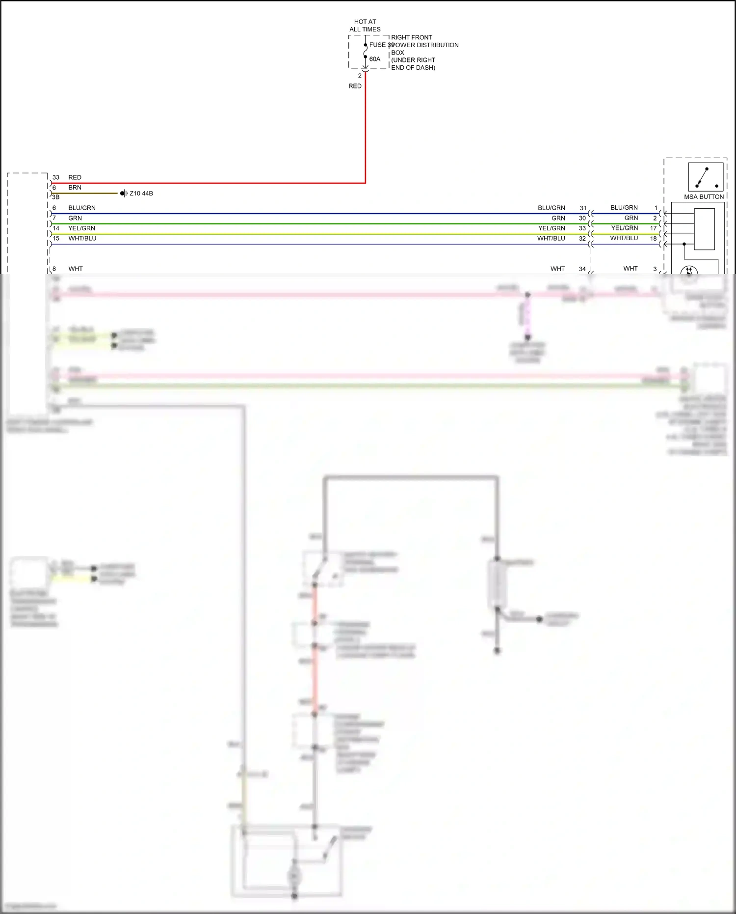 Wiring diagram start-stop button for BMW X6 G06 facelift (2023-2024) (3 of 3)