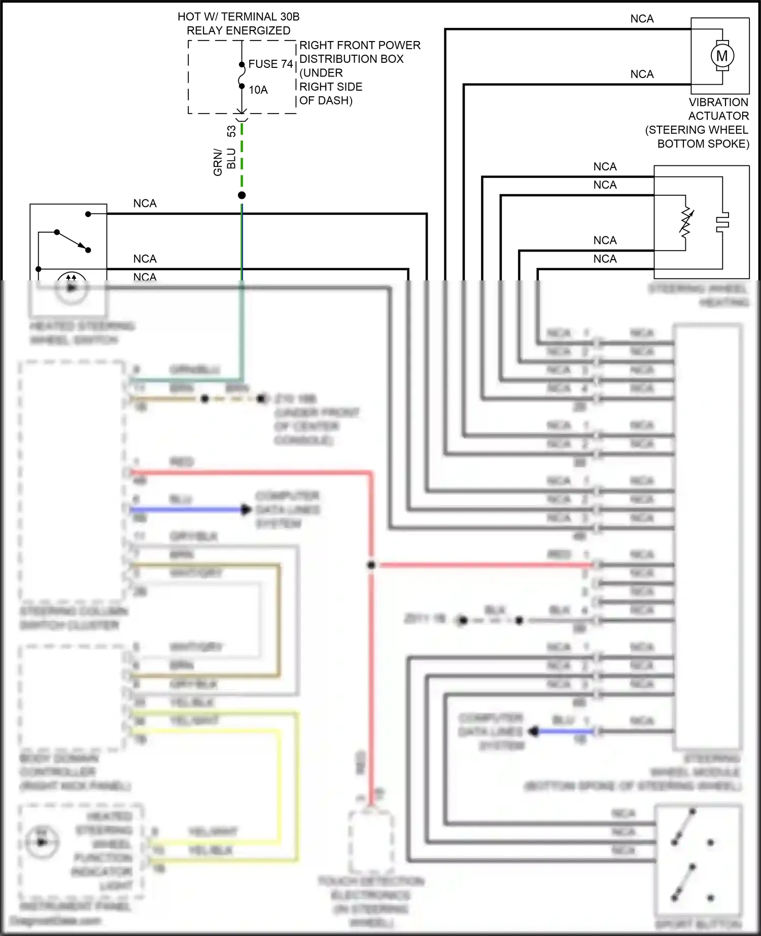 Wiring diagram steering column switch cluster for BMW X6 G06 facelift (2023-2024) (4 of 12)