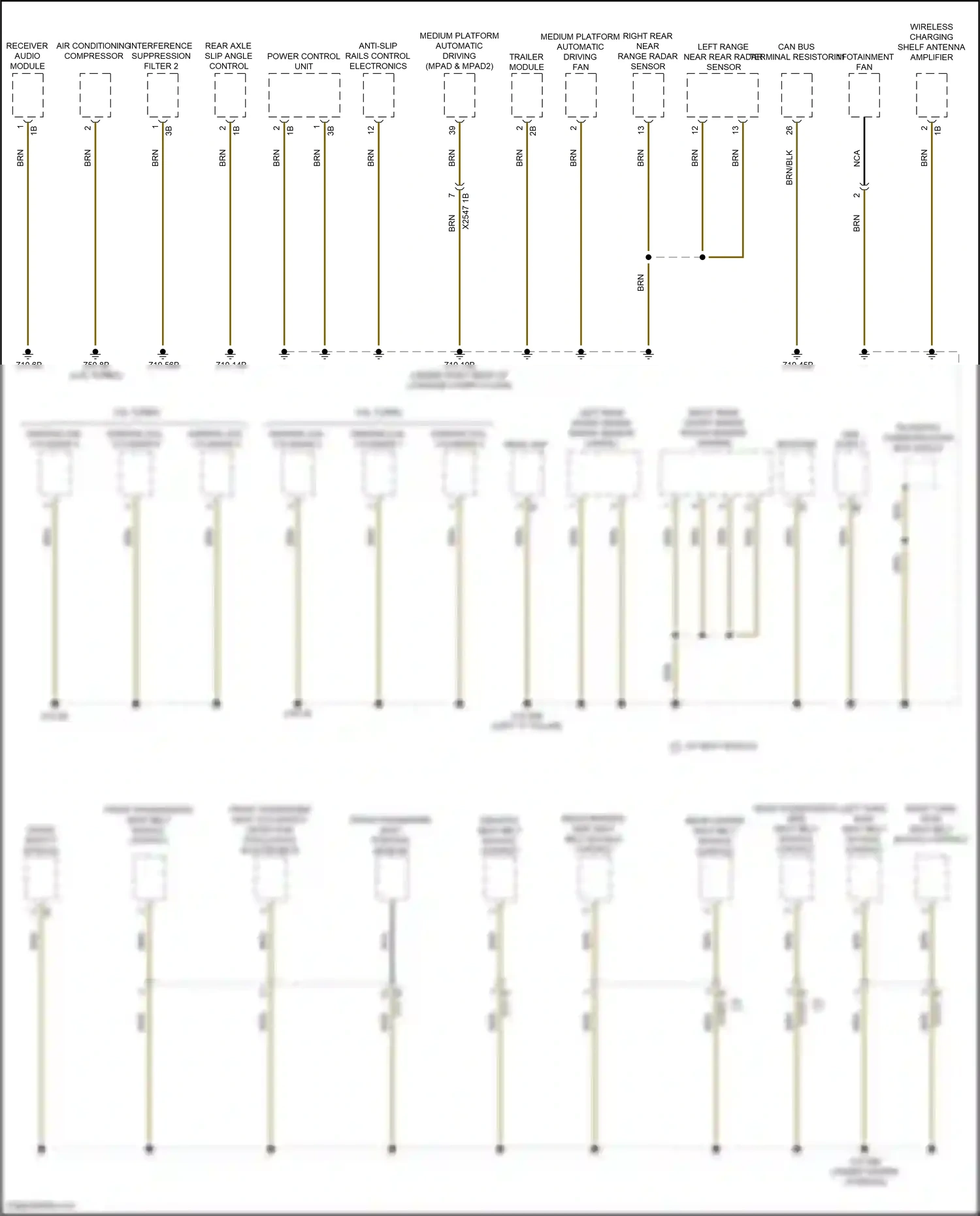 Wiring diagram trailer module for BMW X6 G06 facelift (2023-2024) (2 of 6)