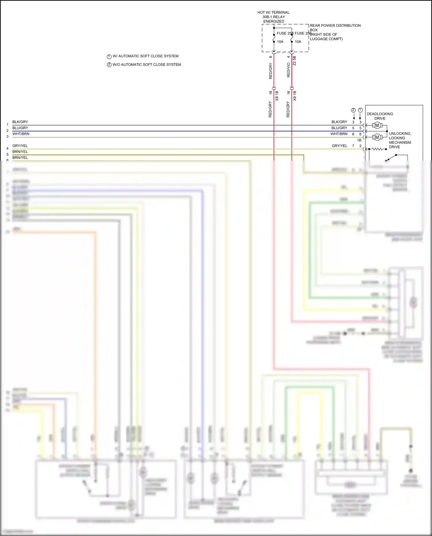 Wiring diagram w/ automatic soft close system for BMW X6 G06 facelift (2023-2024) (3 of 11)