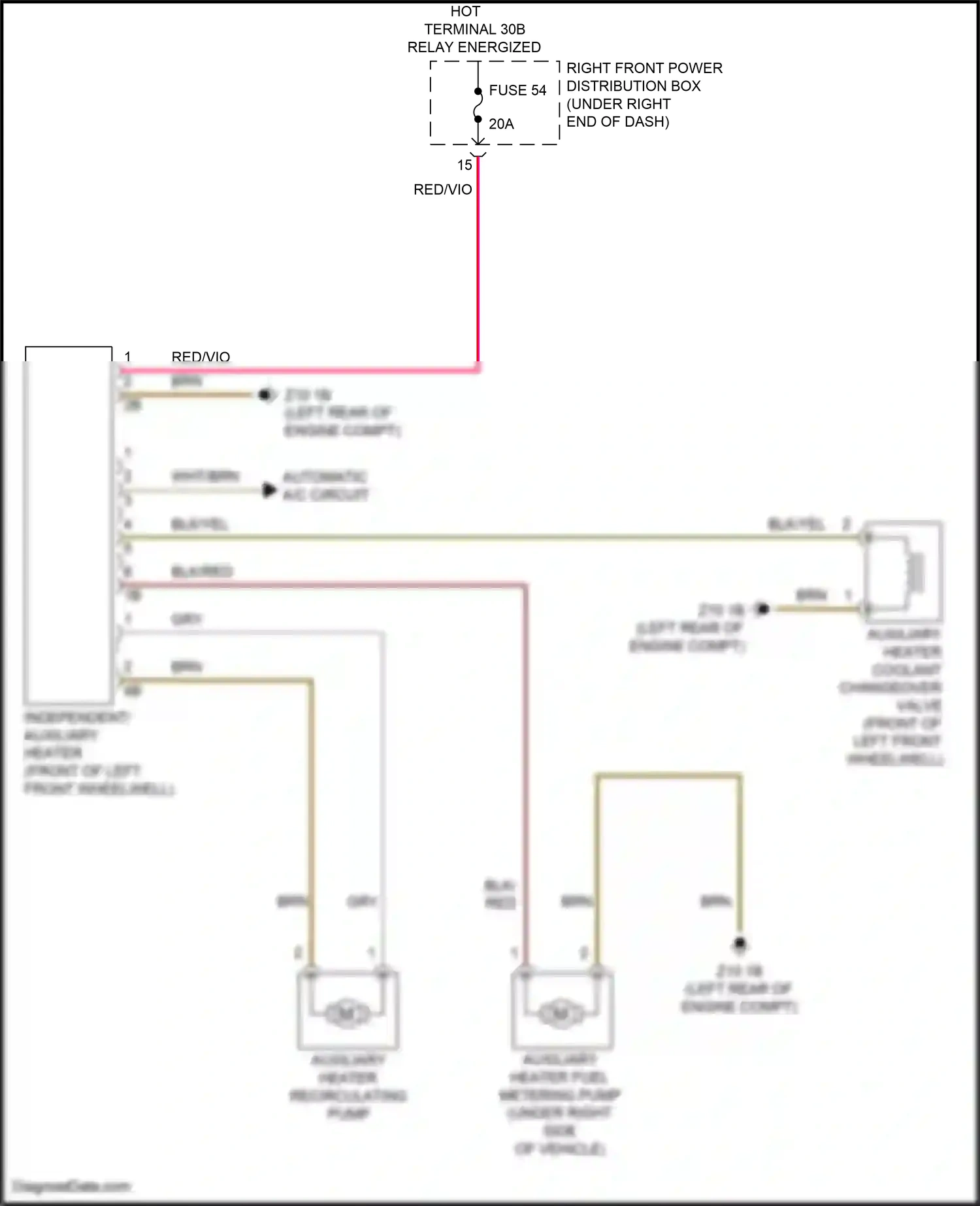 Wiring diagram automatic a/c circuit for BMW X6 G06 (2019-2023) (1 of 1)