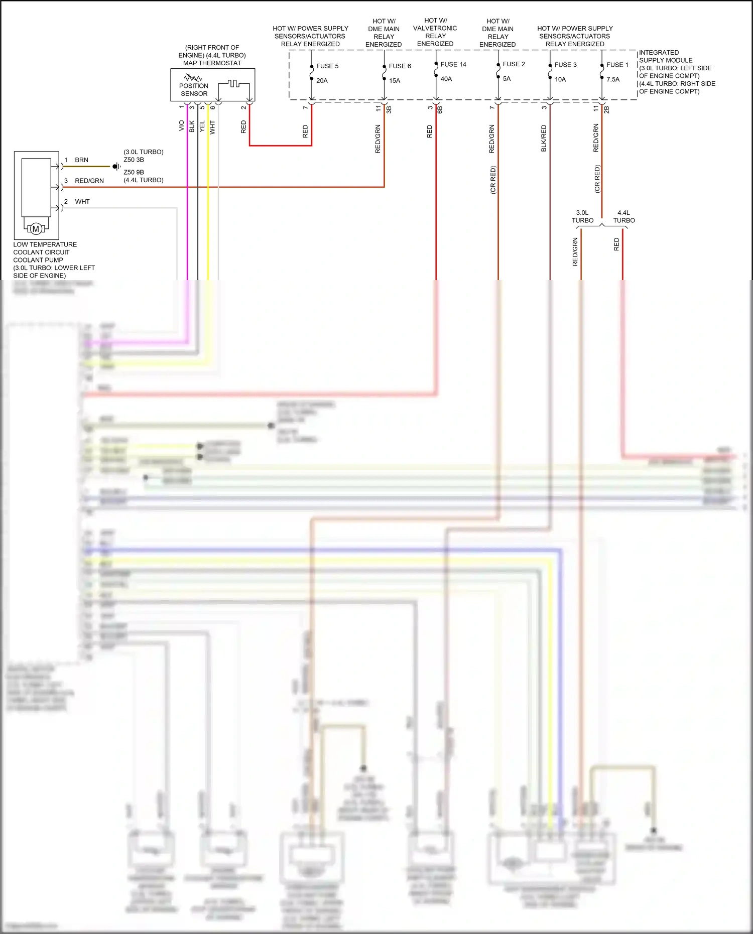 Wiring diagram coolant temperature sensor for BMW X6 G06 (2019-2023) (2 of 4)