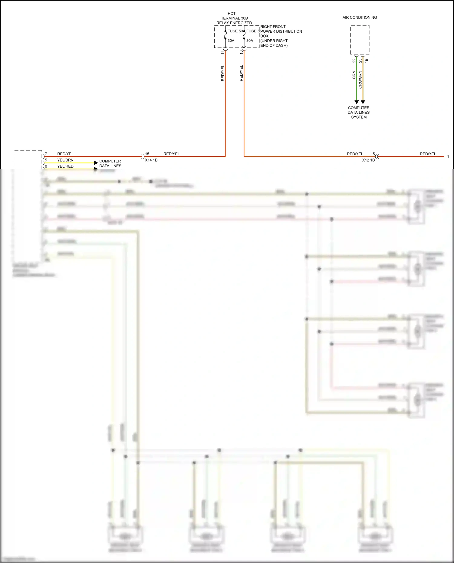 Wiring diagram driver seat module for BMW X6 G06 (2019-2023) (5 of 5)