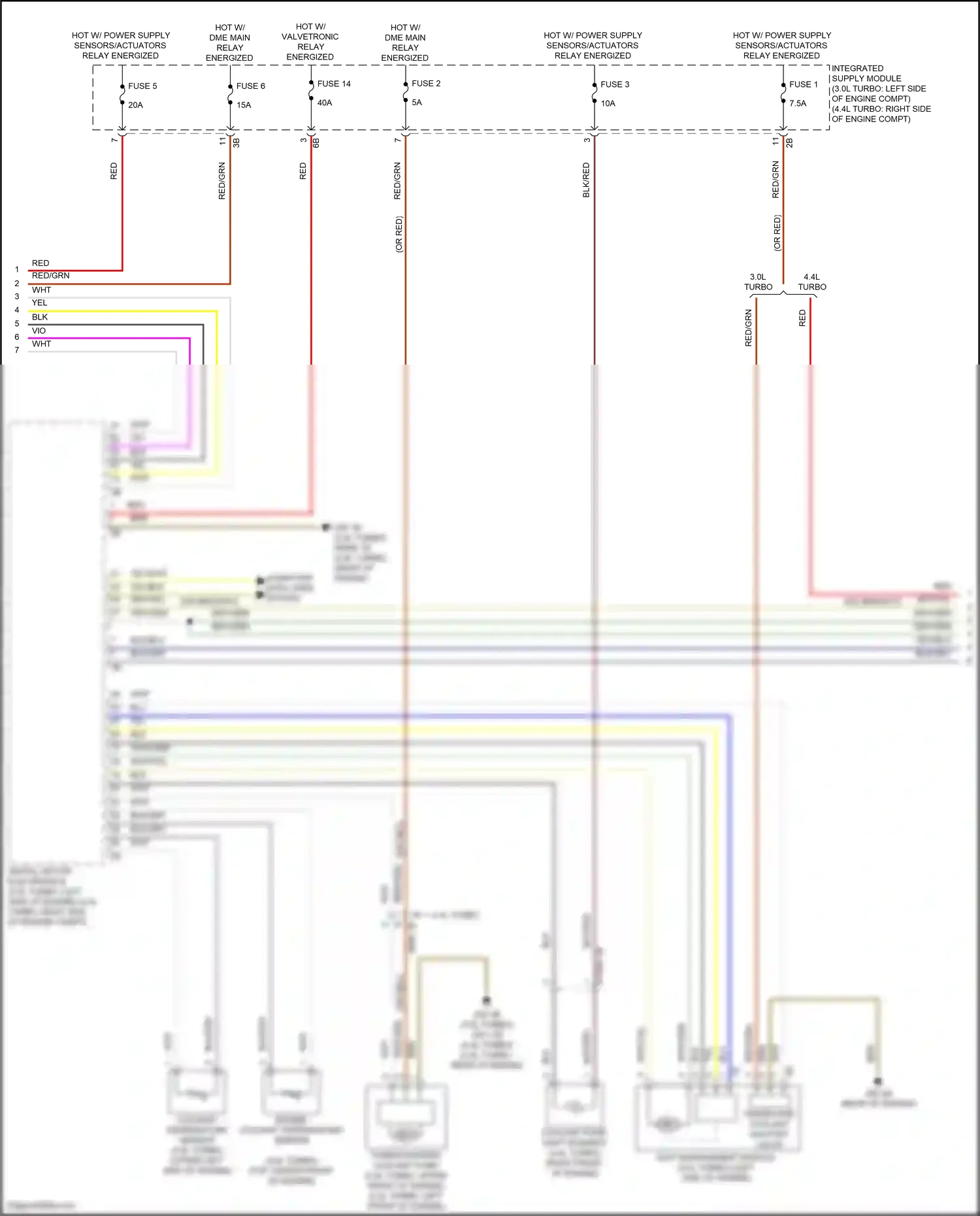 Wiring diagram engine coolant temperature sensor for BMW X6 G06 (2019-2023) (1 of 4)