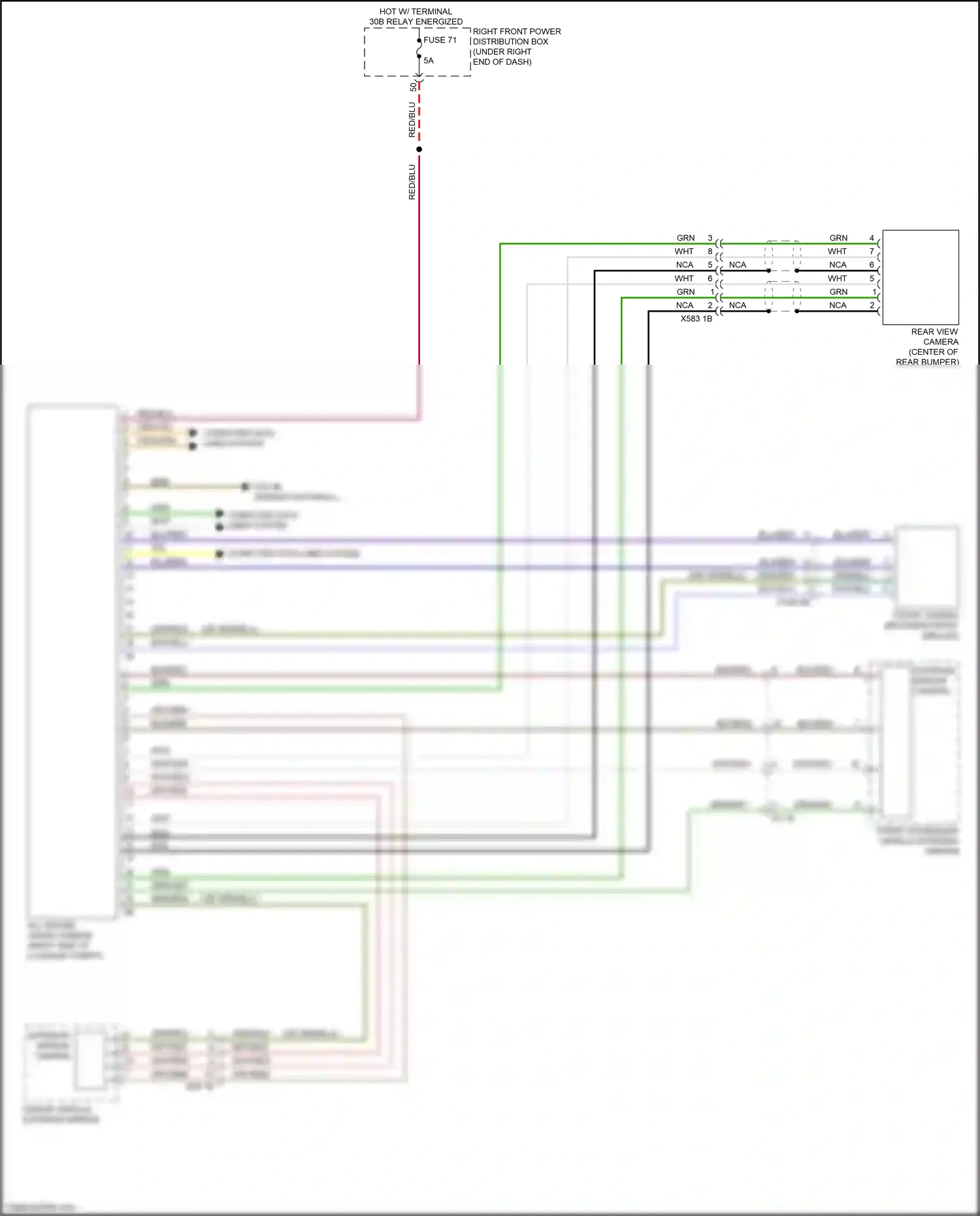 Wiring diagram front camera for BMW X6 G06 (2019-2023) (1 of 2)