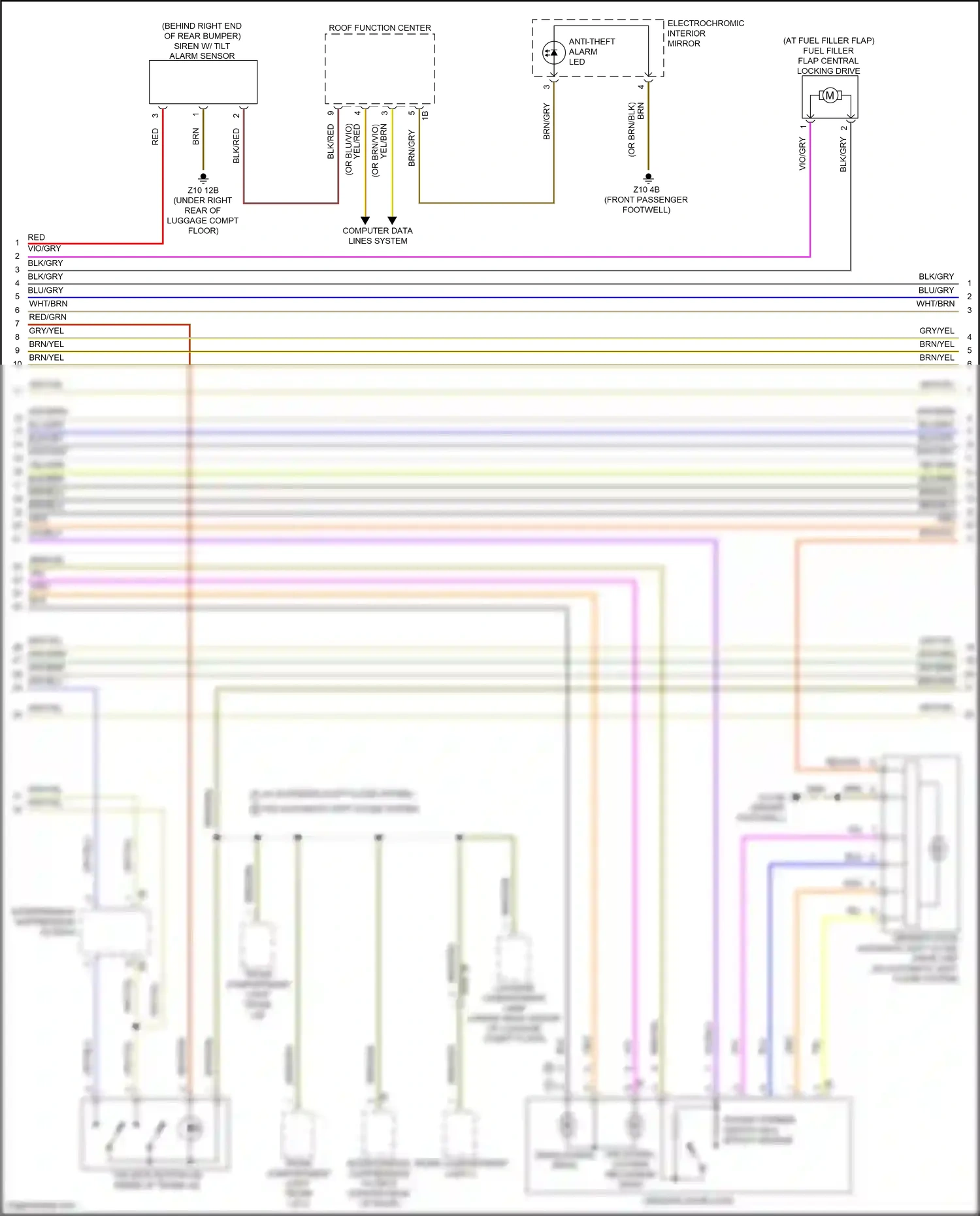 Wiring diagram interference suppression filter 6 for BMW X6 G06 (2019-2023) (1 of 7)