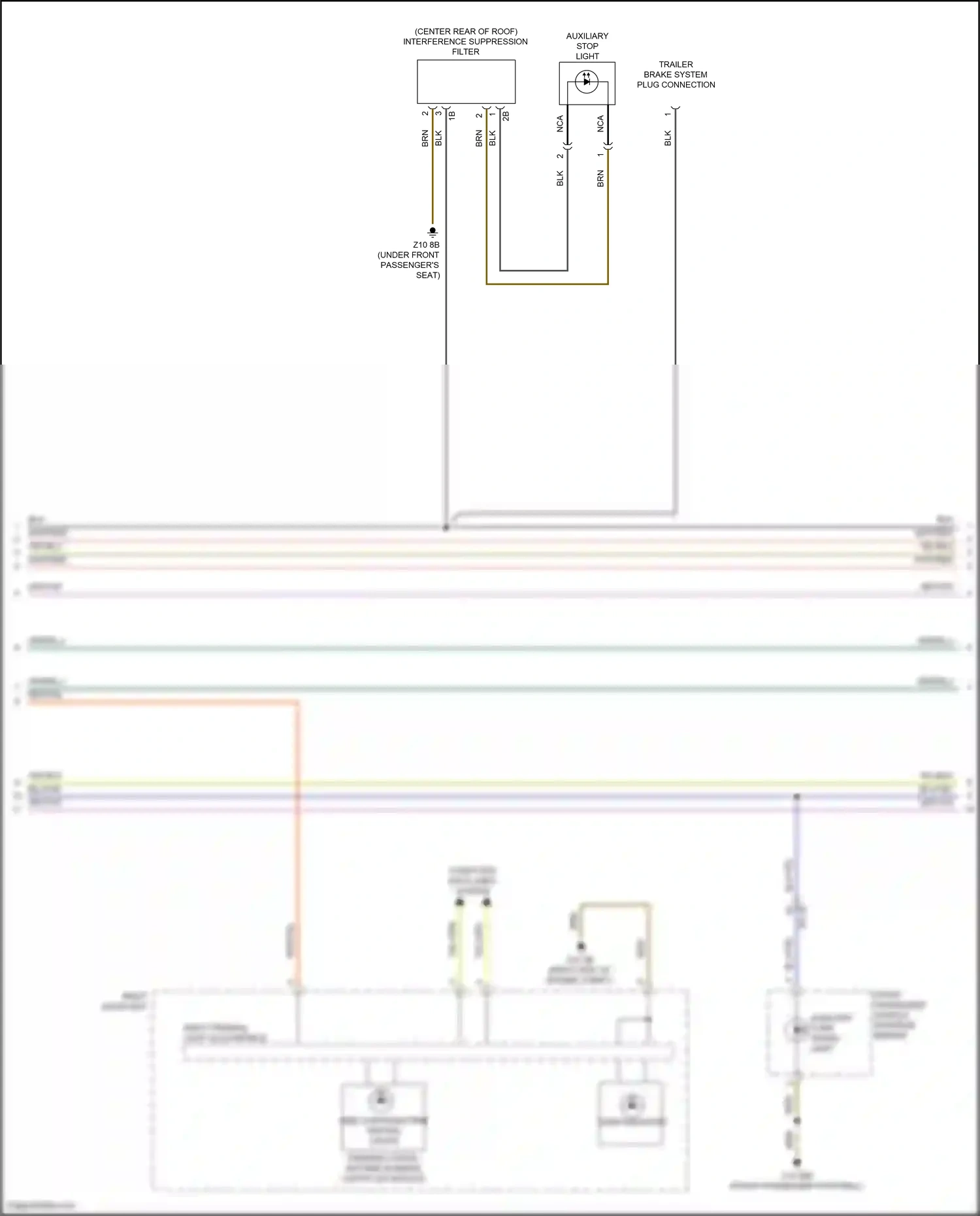 Wiring diagram interference suppression filter for BMW X6 G06 (2019-2023) (1 of 3)