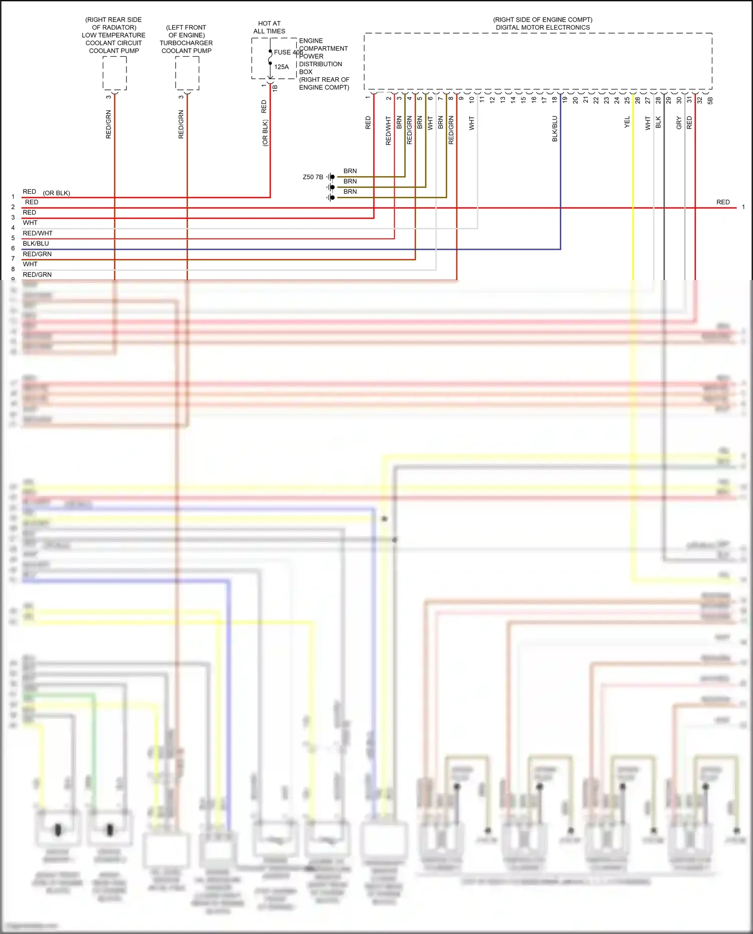 Wiring diagram knock sensor #2 for BMW X6 G06 (2019-2023) (2 of 2)