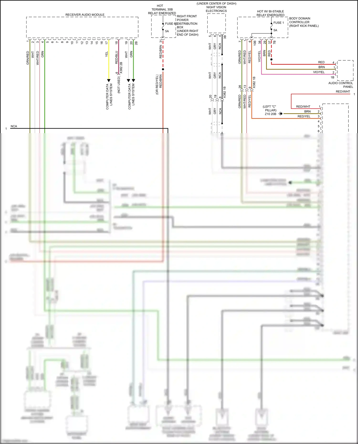 Wiring diagram left "c" pillar) for BMW X6 G06 (2019-2023) (9 of 22)