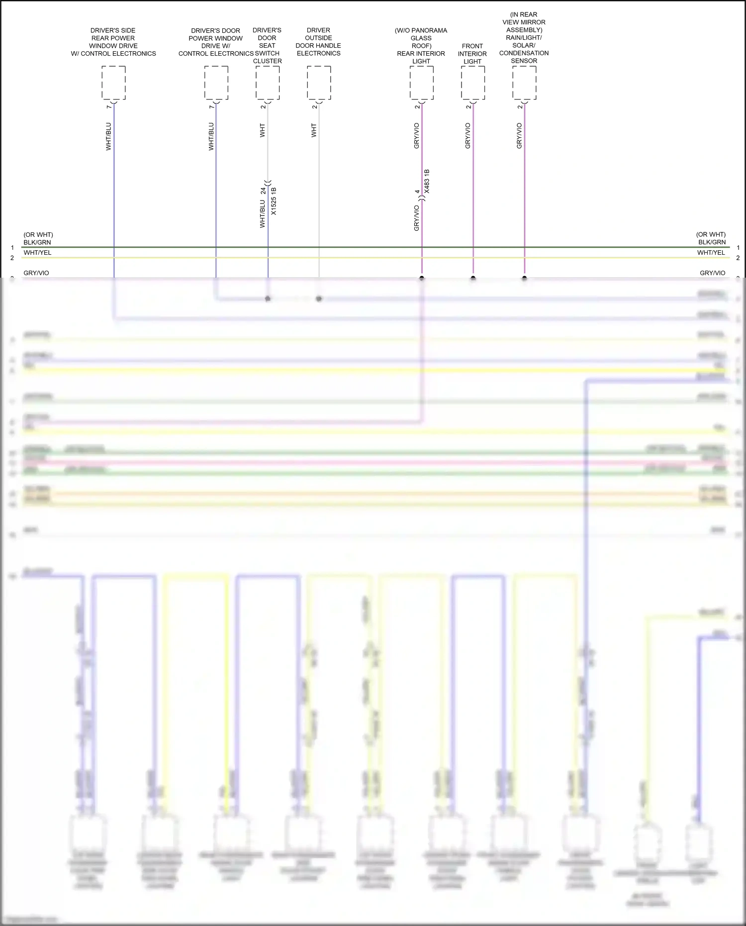 Wiring diagram light operating unit for BMW X6 G06 (2019-2023) (4 of 5)