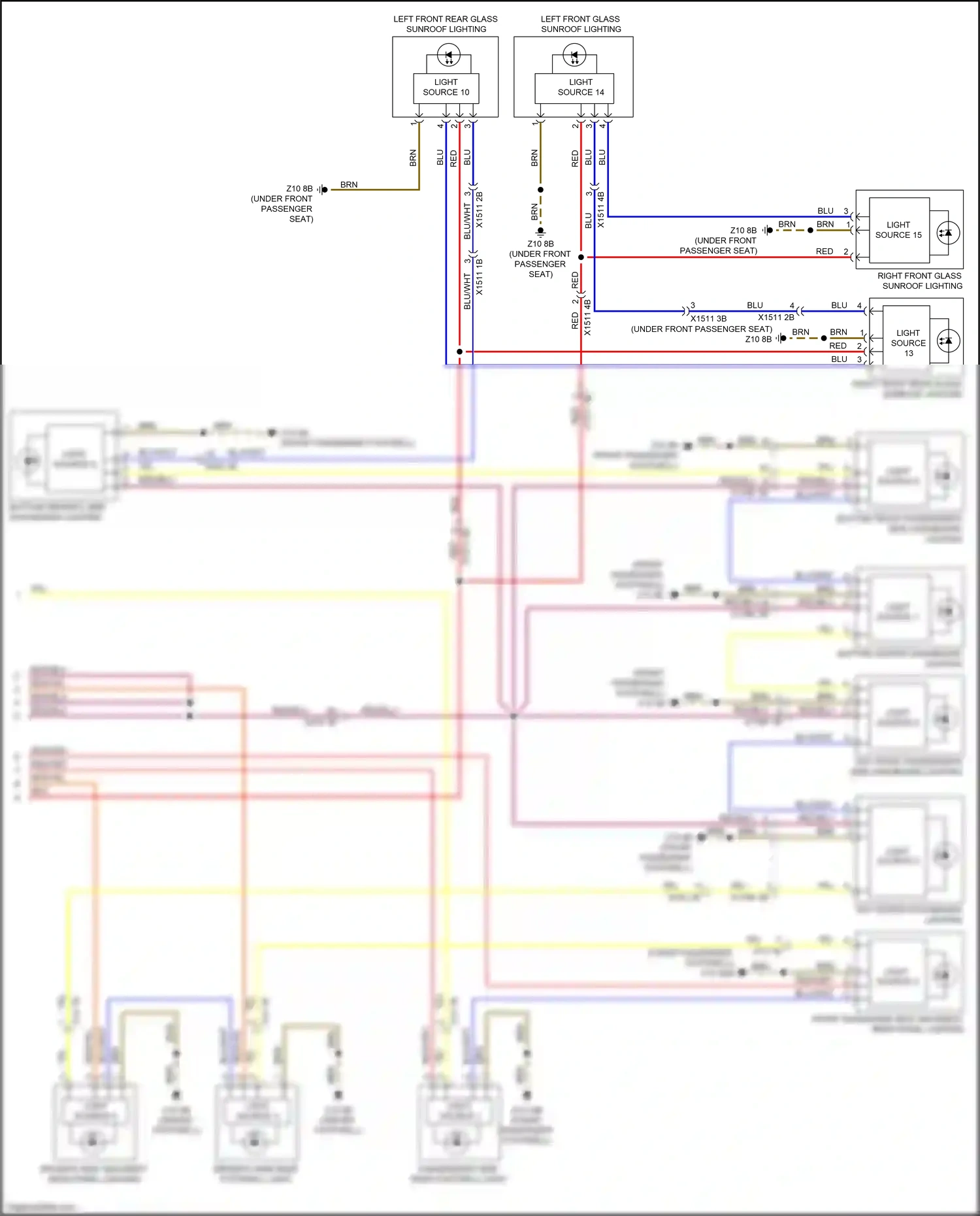 Wiring diagram light source 3 for BMW X6 G06 (2019-2023) (2 of 2)