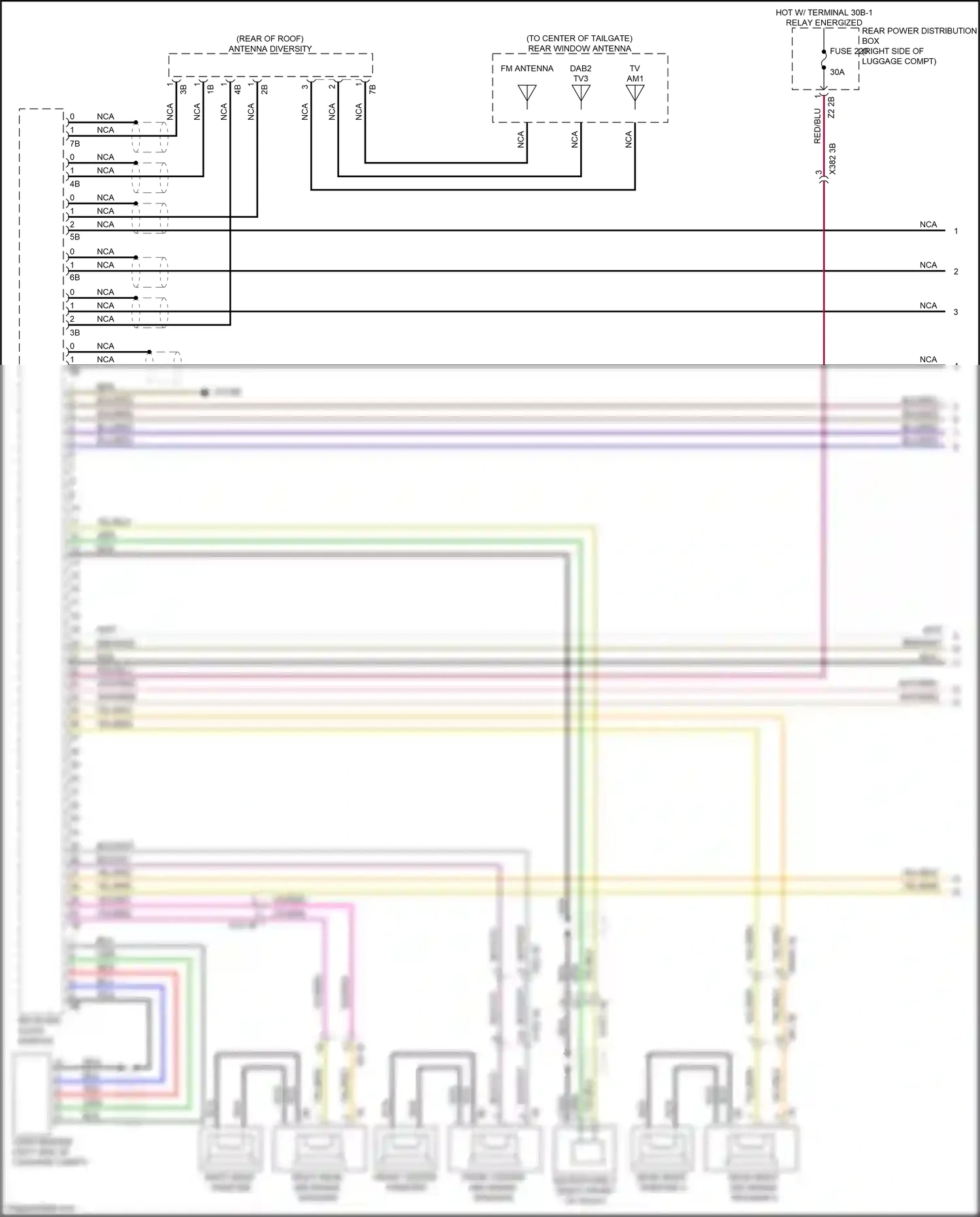 Wiring diagram rear right mid-range speaker 2 for BMW X6 G06 (2019-2023) (1 of 2)