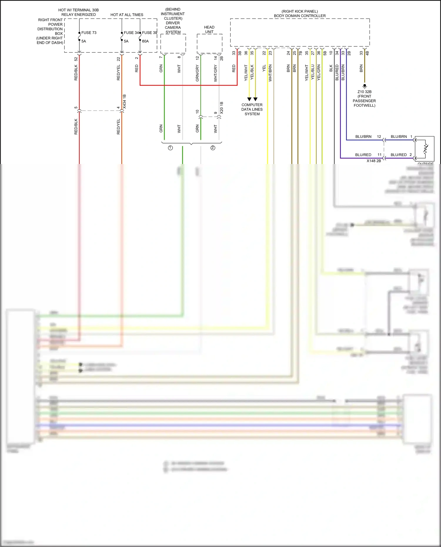 Wiring diagram w/ driver camera system for BMW X6 G06 (2019-2023) (3 of 9)