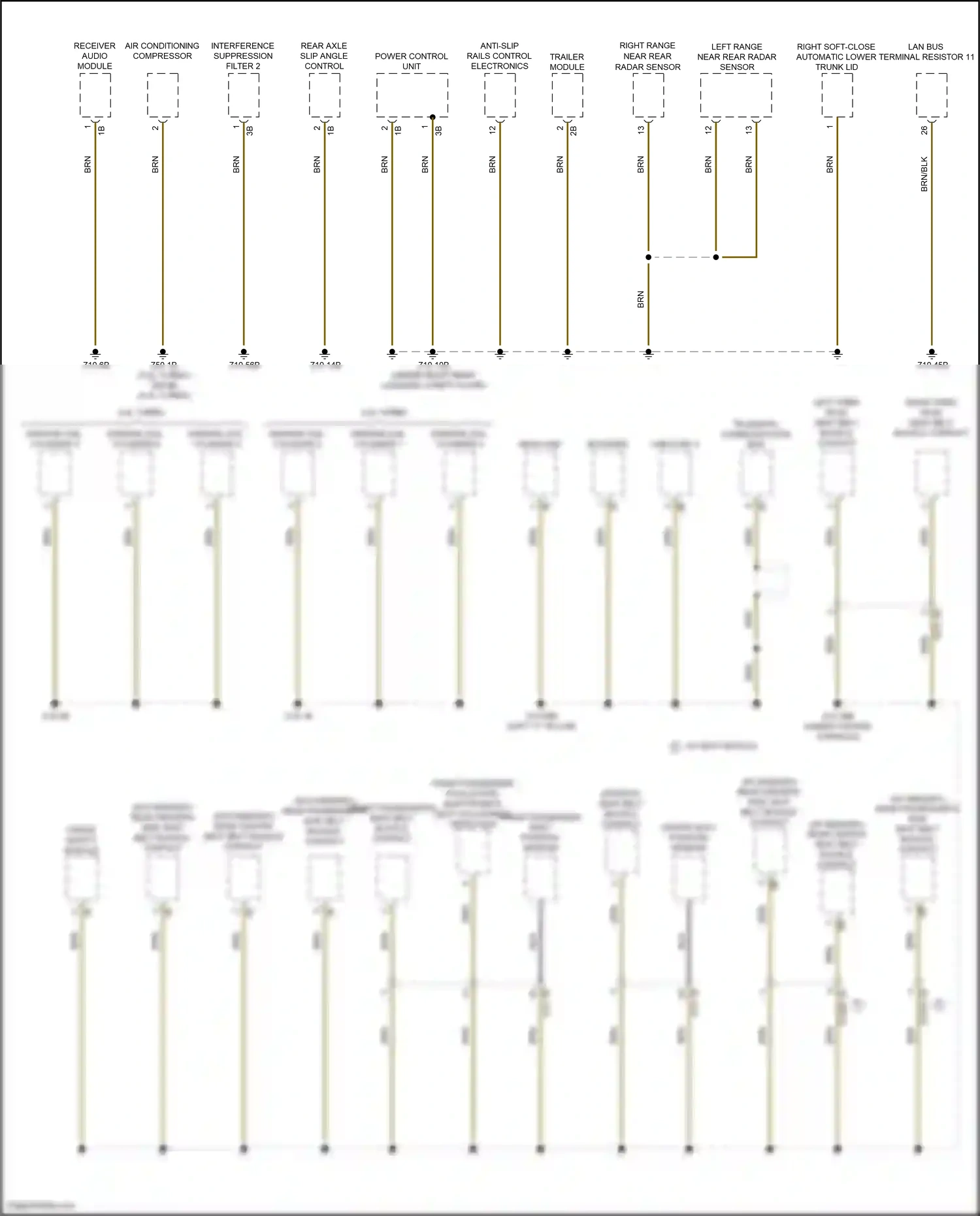 Wiring diagram w/ memory for BMW X6 G06 (2019-2023) (1 of 2)