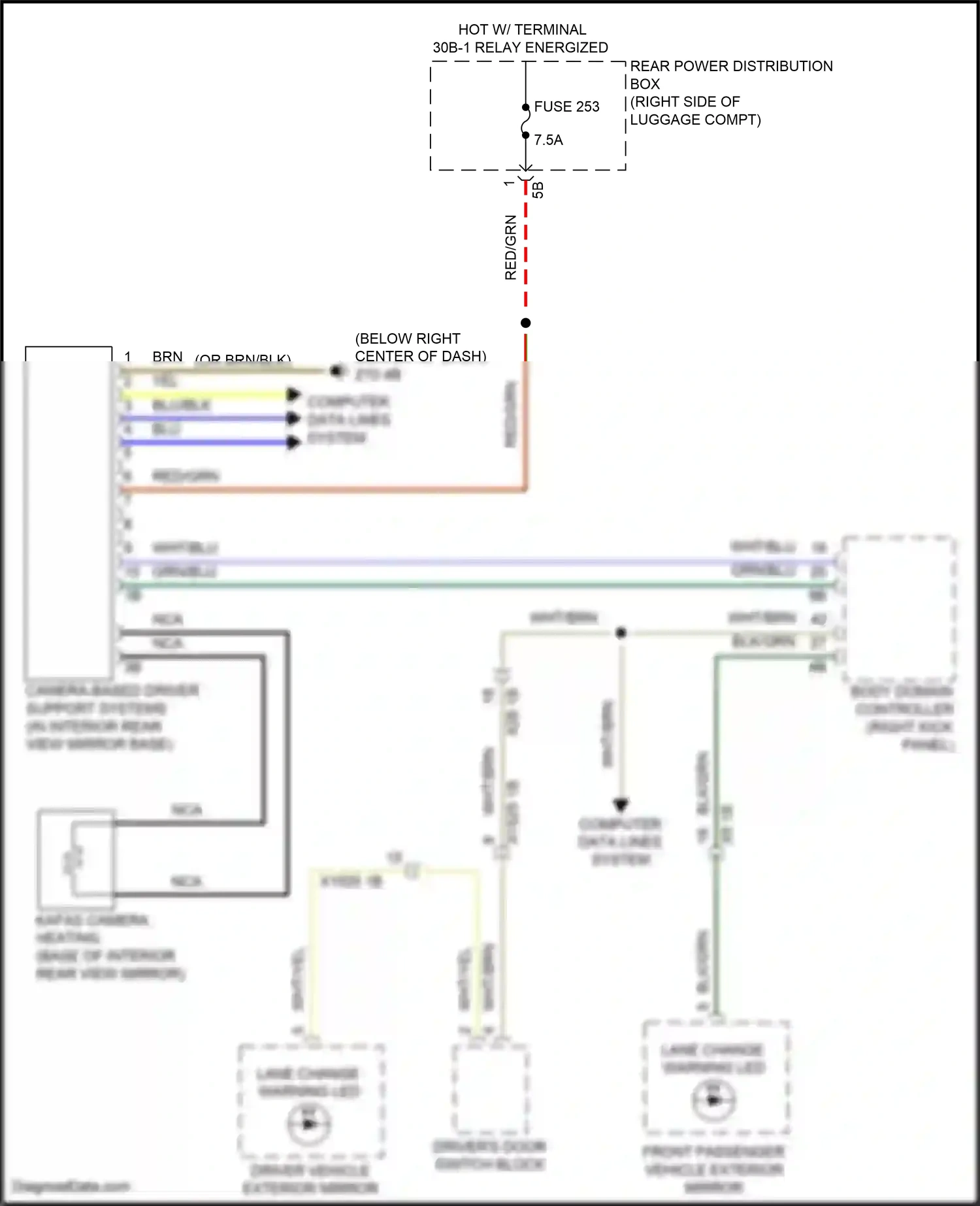 BMW X7 G07 facelift (2022-2024) camera based driver support systems wiring diagram  (4 of 5)