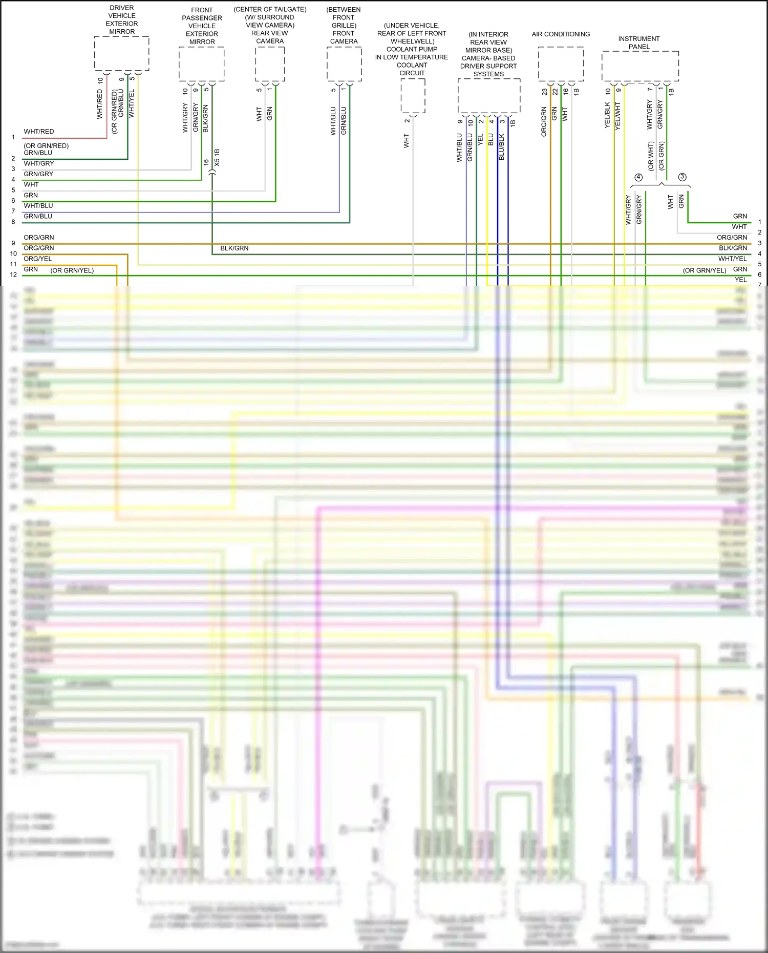 BMW X7 G07 facelift (2022-2024) camera based driver support systems wiring diagram  (2 of 5)