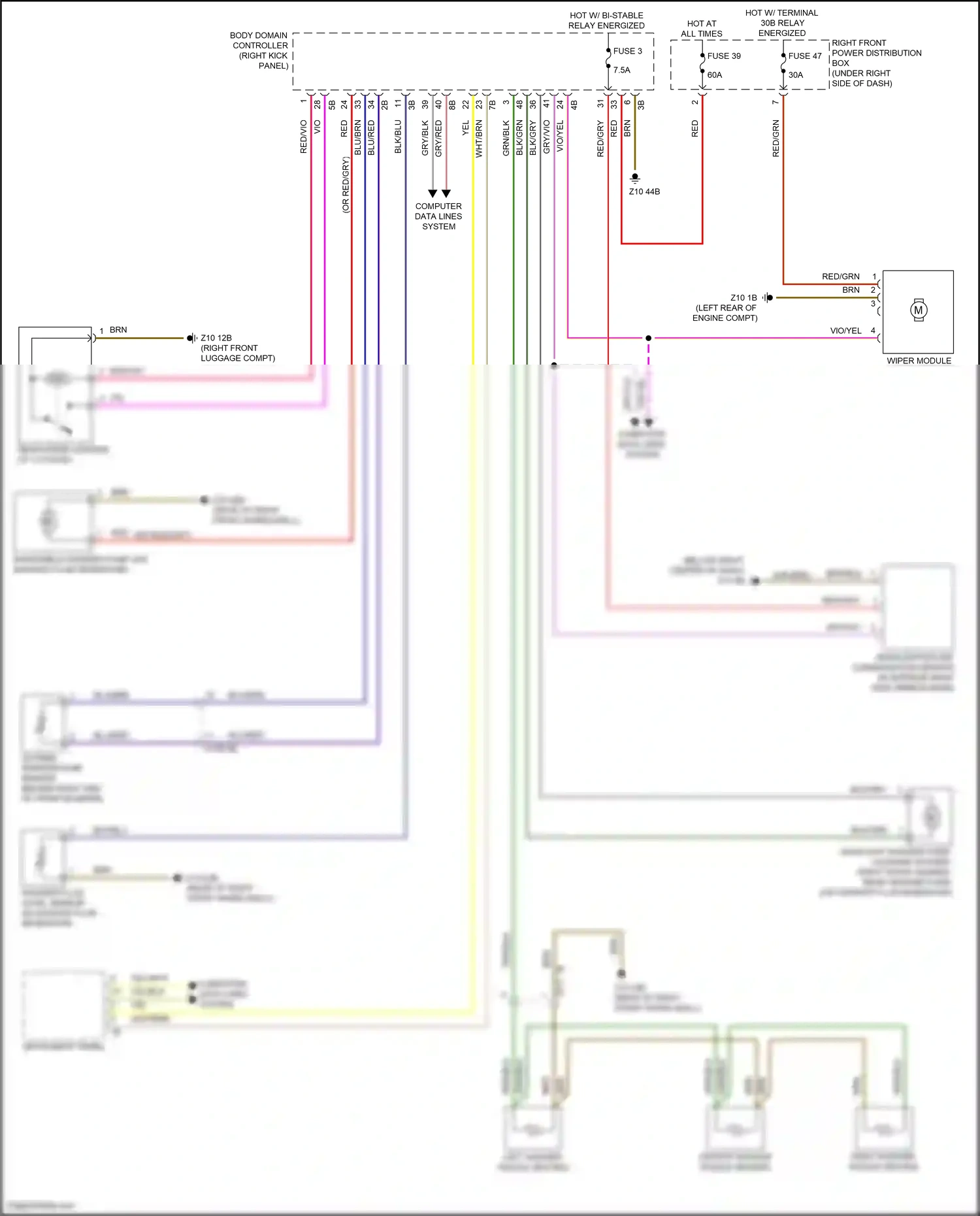 BMW X7 G07 facelift (2022-2024) computer data lines system wiring diagram  (90 of 107)