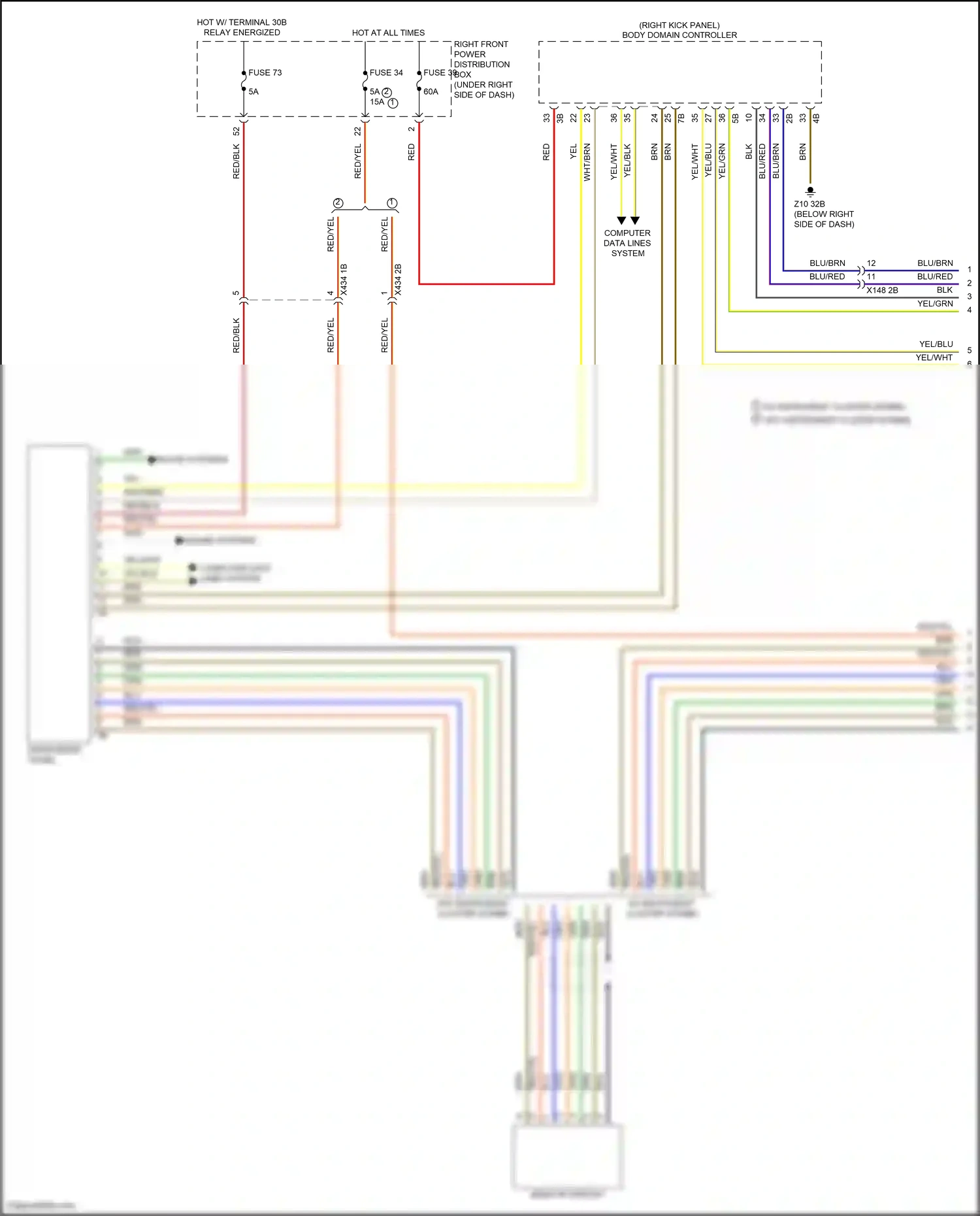 BMW X7 G07 facelift (2022-2024) computer data lines system wiring diagram  (24 of 107)