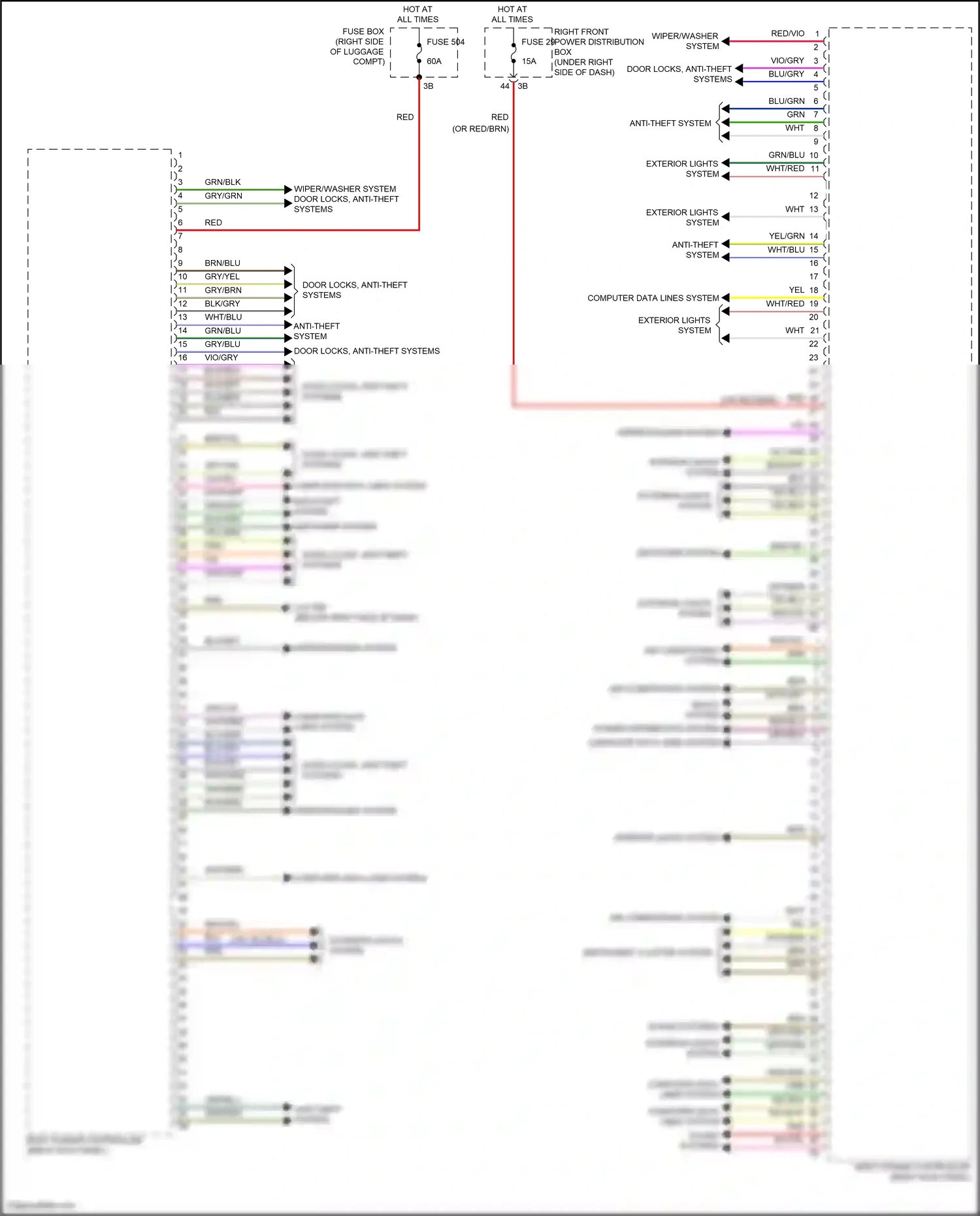 BMW X7 G07 facelift (2022-2024) computer data lines system wiring diagram  (92 of 107)