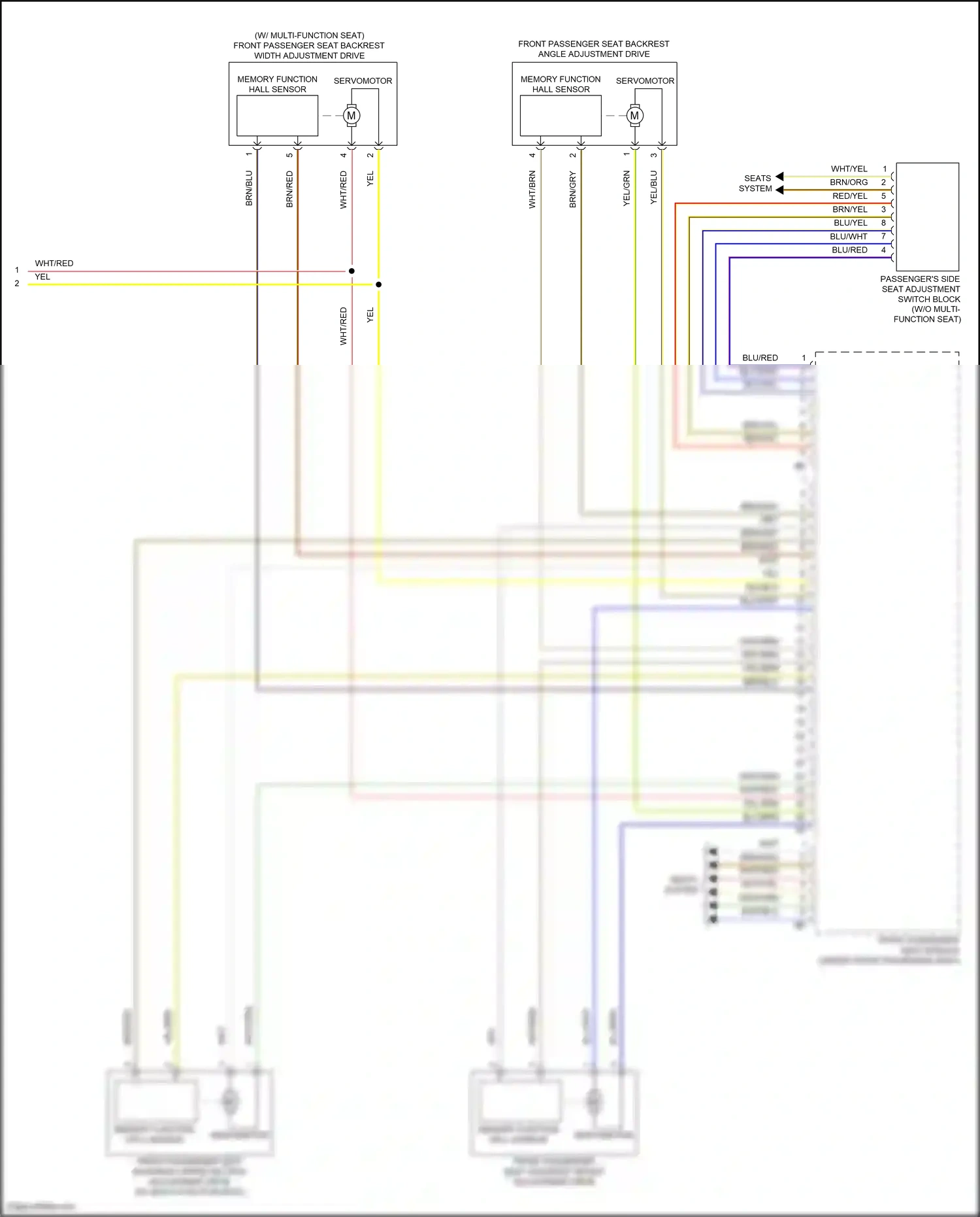 BMW X7 G07 facelift (2022-2024) memory function hall sensor wiring diagram  (4 of 4)