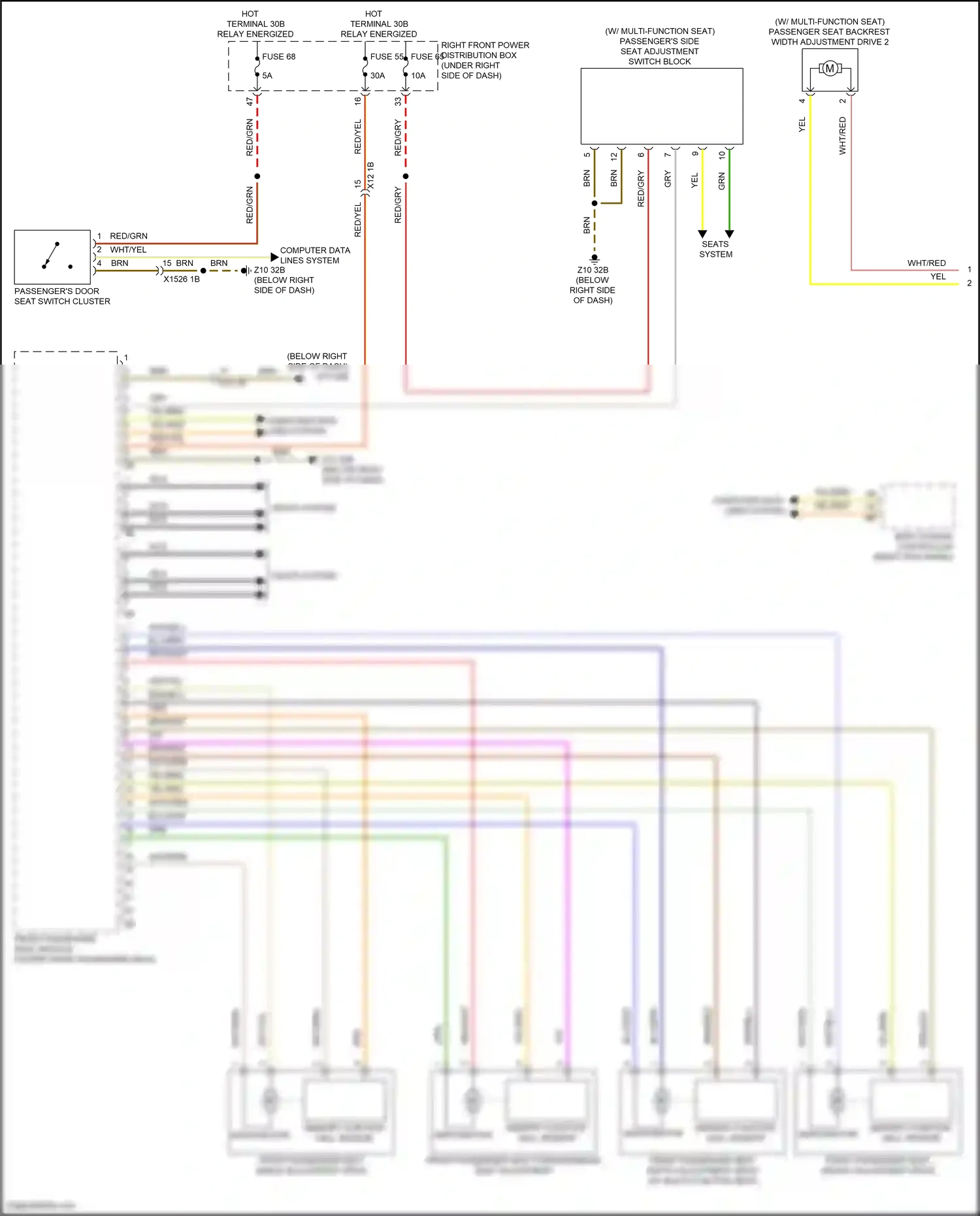 BMW X7 G07 facelift (2022-2024) memory function hall sensor wiring diagram  (3 of 4)