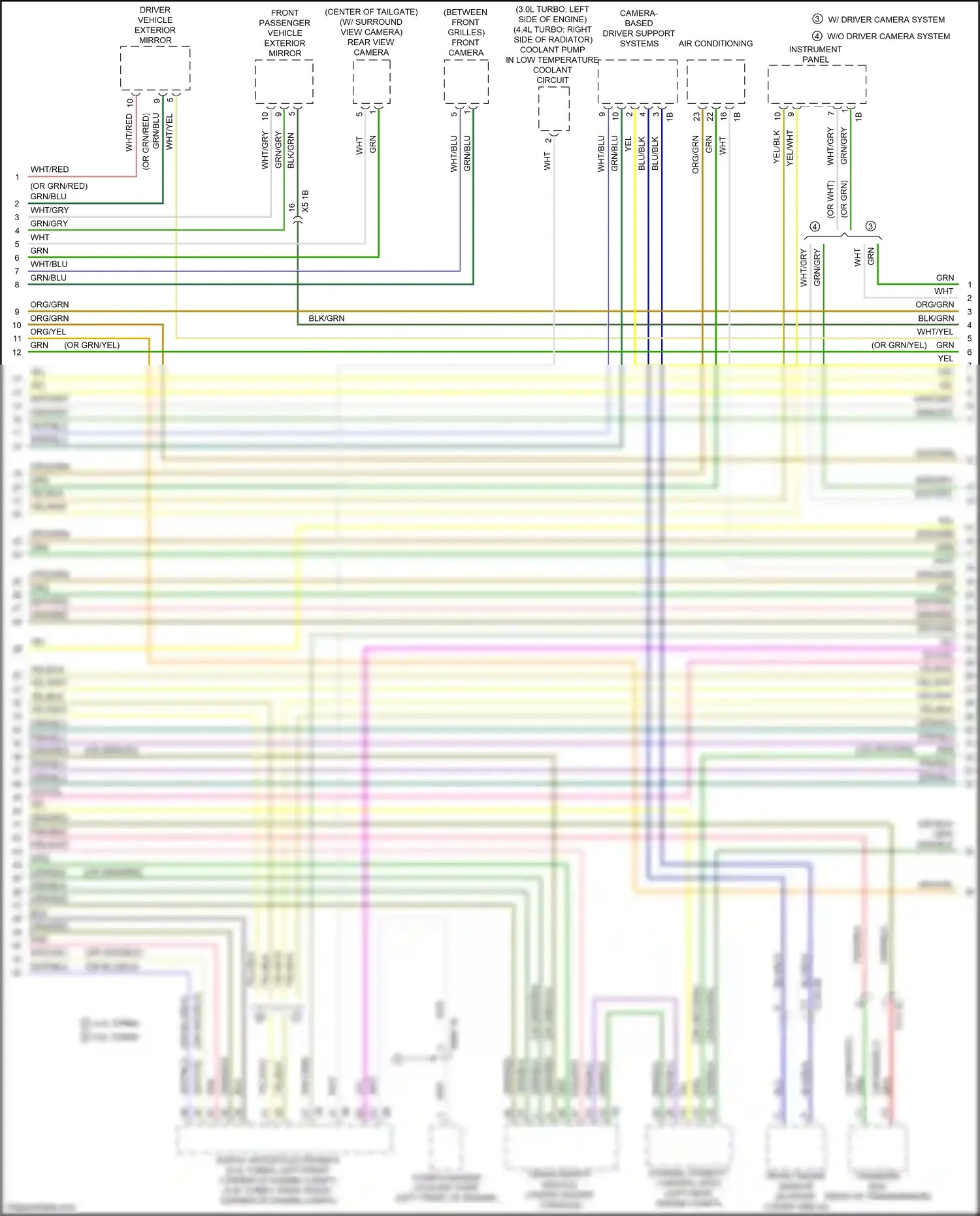 BMW X7 G07 (2018-2022) camera based driver support systems wiring diagram  (2 of 5)