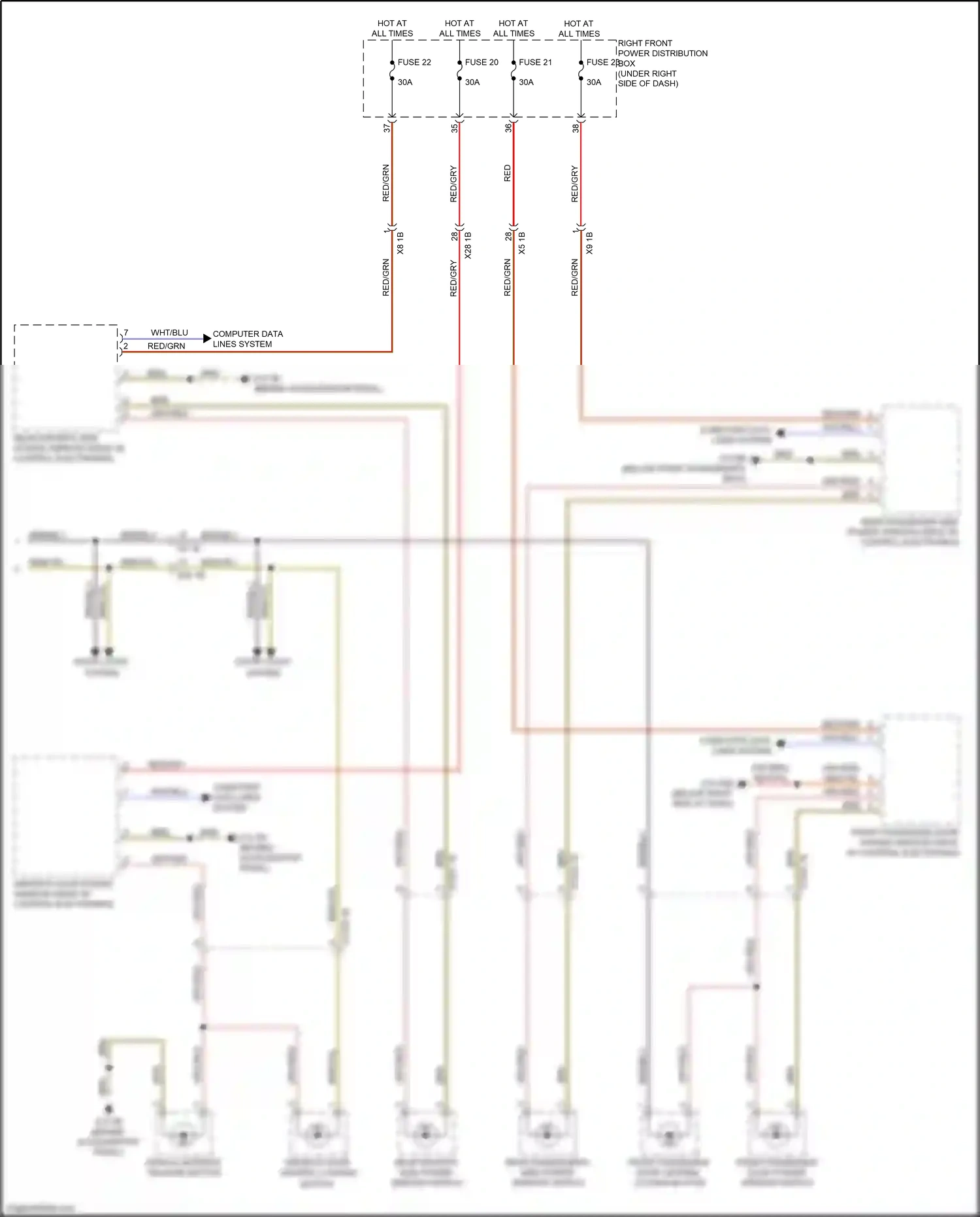 BMW X7 G07 (2018-2022) computer data lines system wiring diagram  (88 of 94)