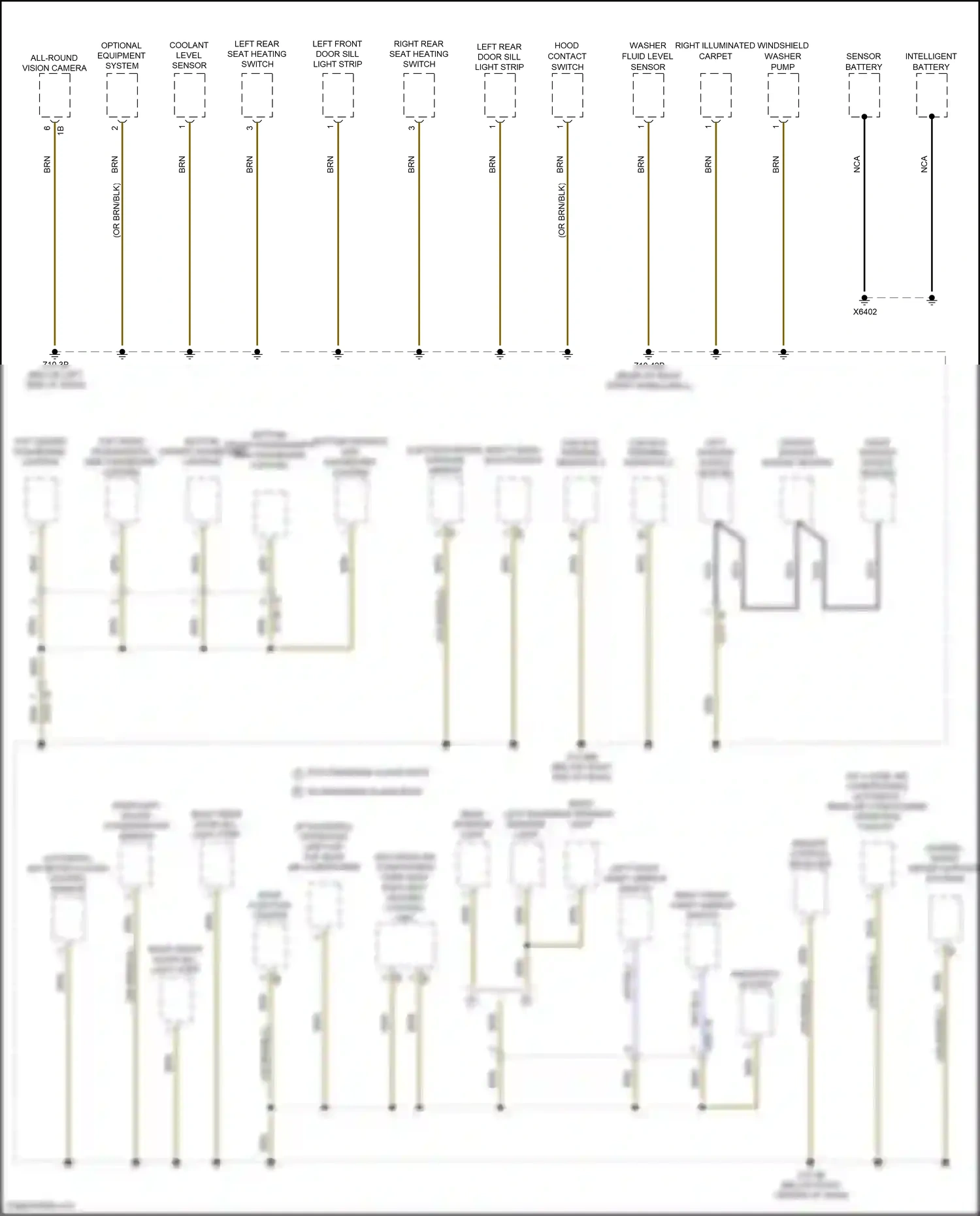 BMW X7 G07 (2018-2022) diagnostic socket wiring diagram  (1 of 3)