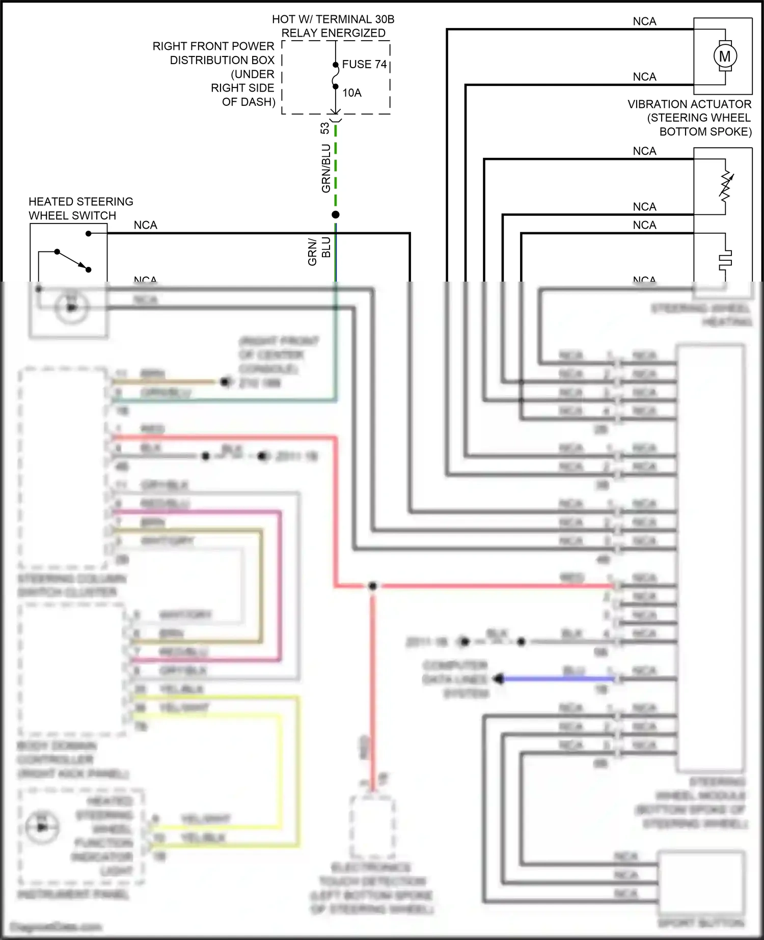 BMW X7 G07 (2018-2022) electronics touch detection wiring diagram  (1 of 1)