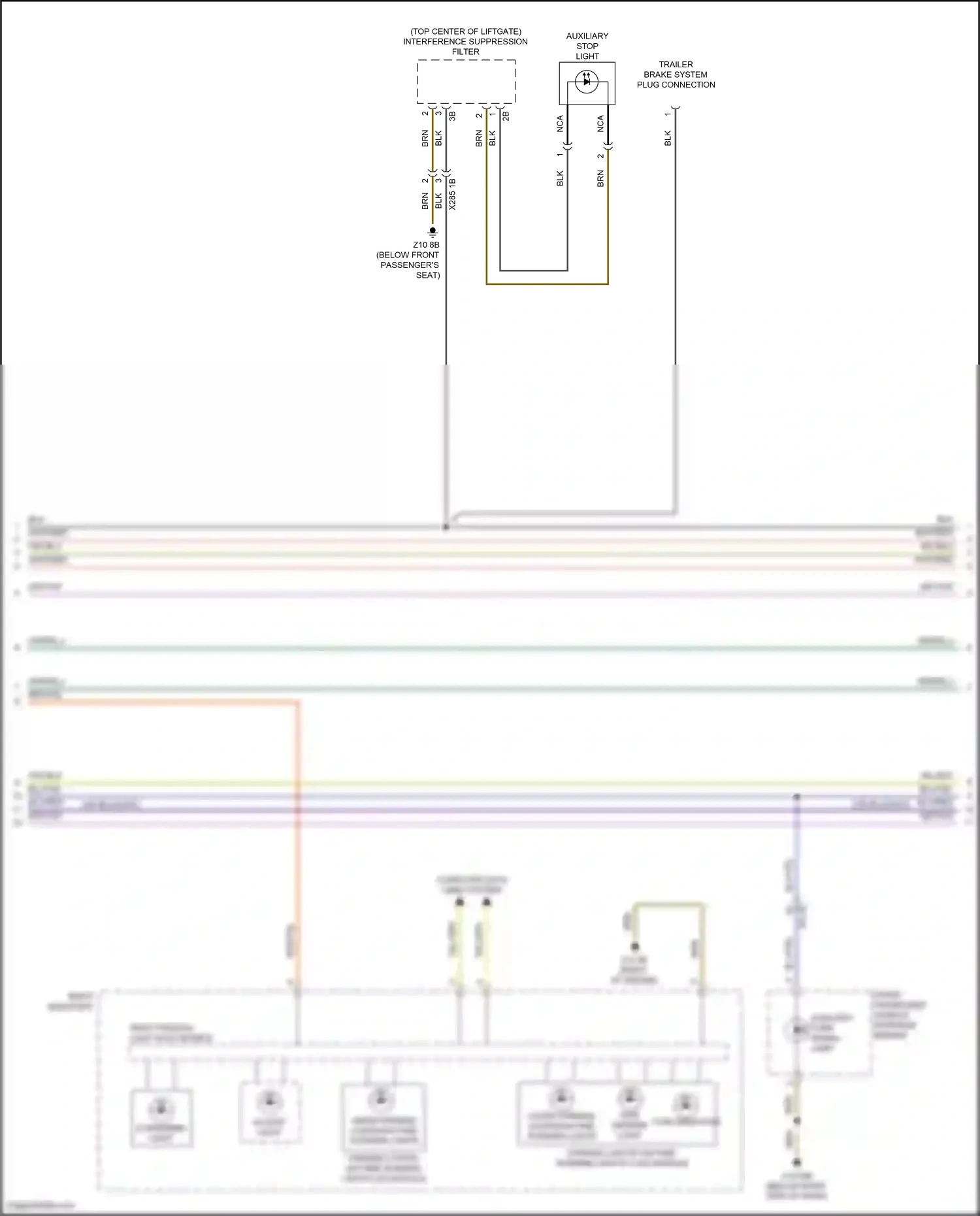 BMW X7 G07 (2018-2022) interference suppression filter wiring diagram  (1 of 3)