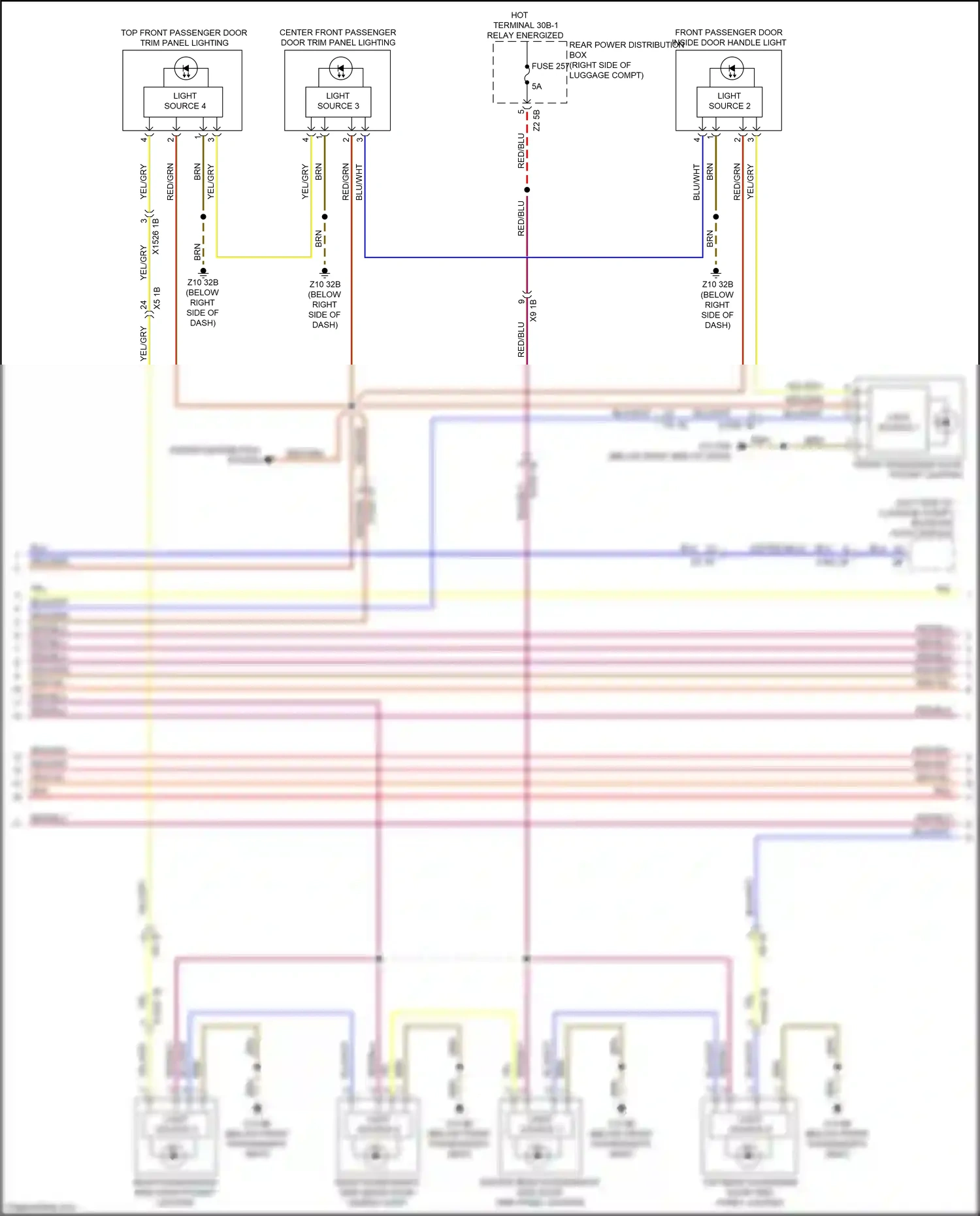 BMW X7 G07 (2018-2022) light source 2 wiring diagram  (2 of 3)
