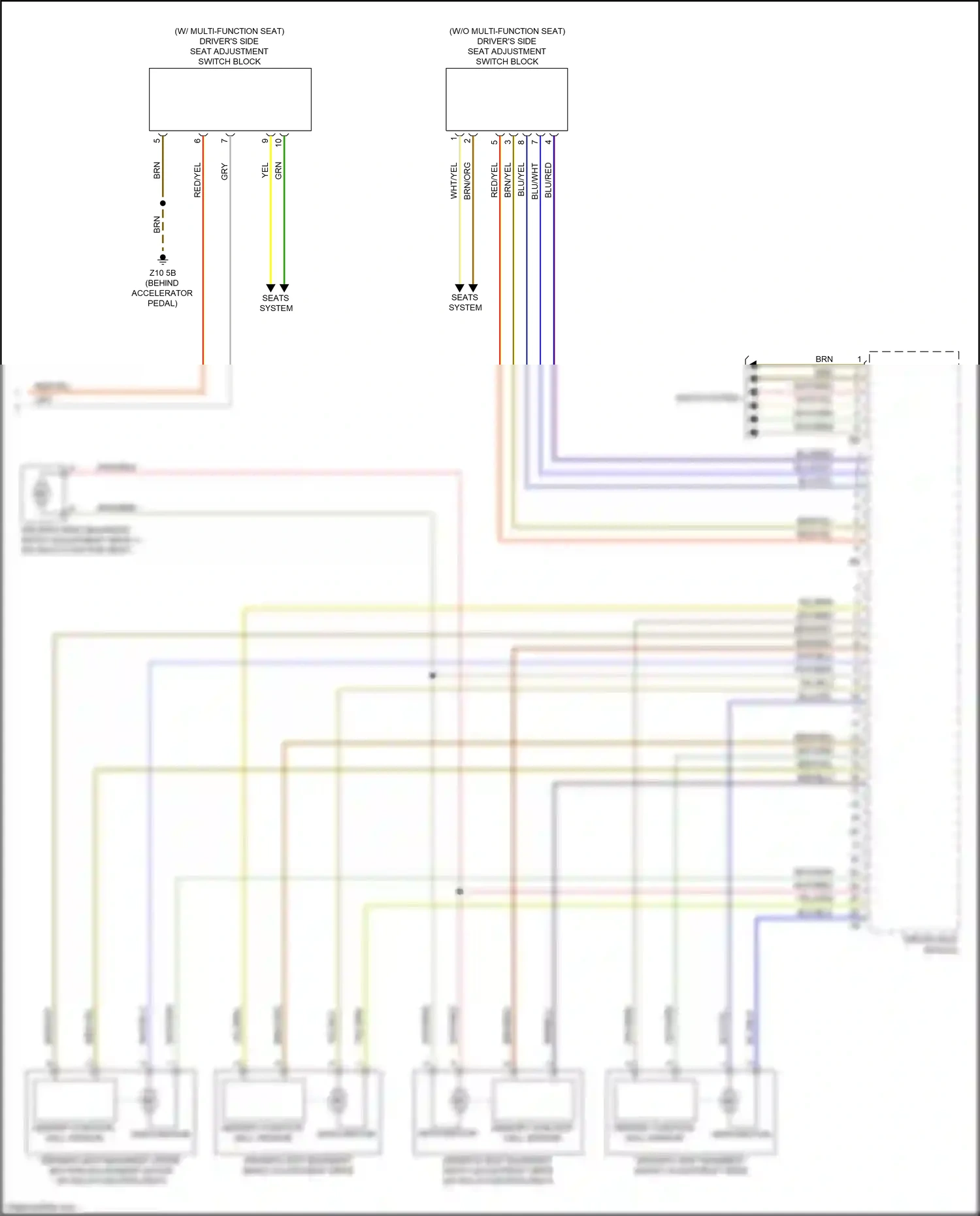 BMW X7 G07 (2018-2022) memory function hall sensor wiring diagram  (2 of 4)