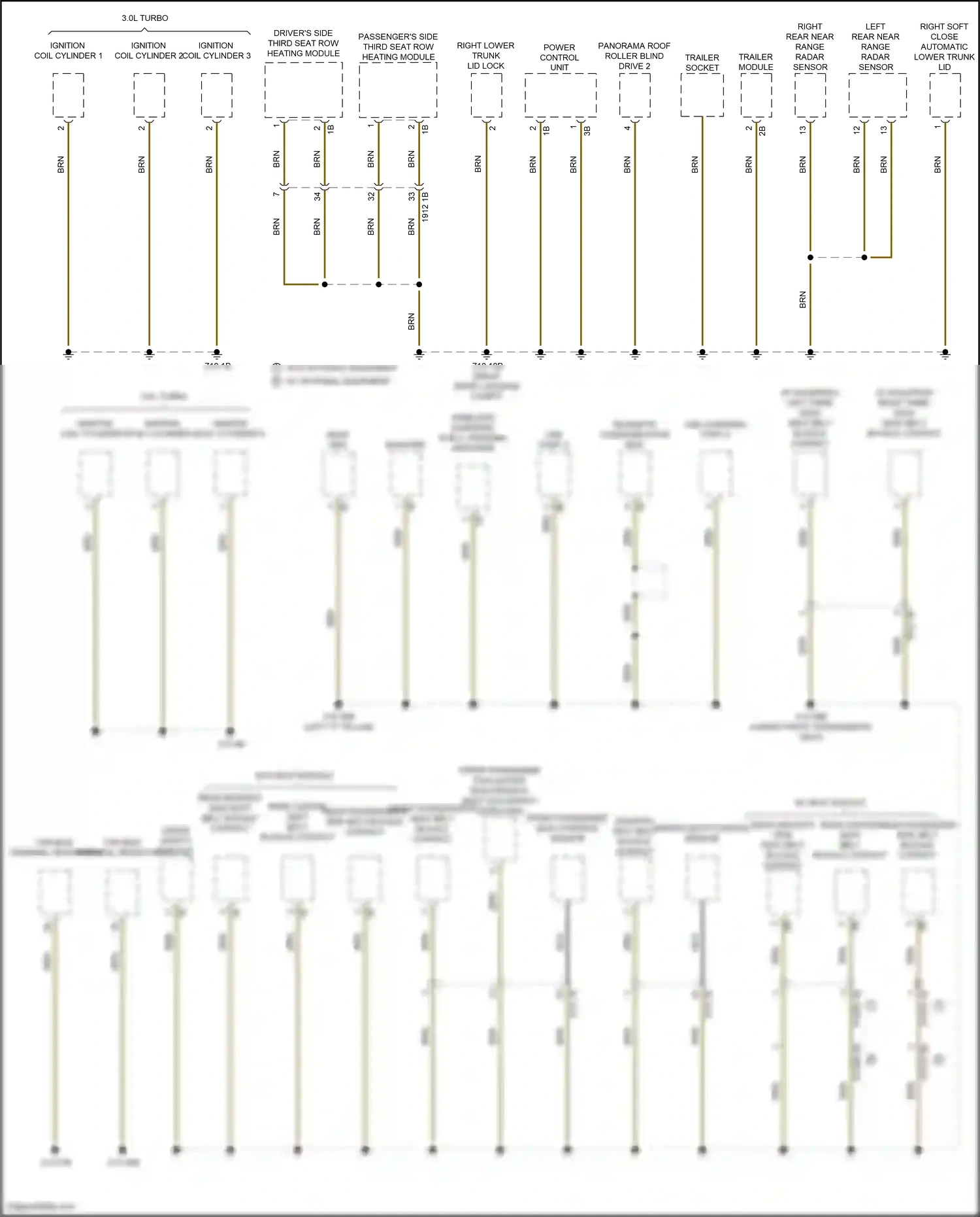 BMW X7 G07 (2018-2022) trailer module wiring diagram  (3 of 6)