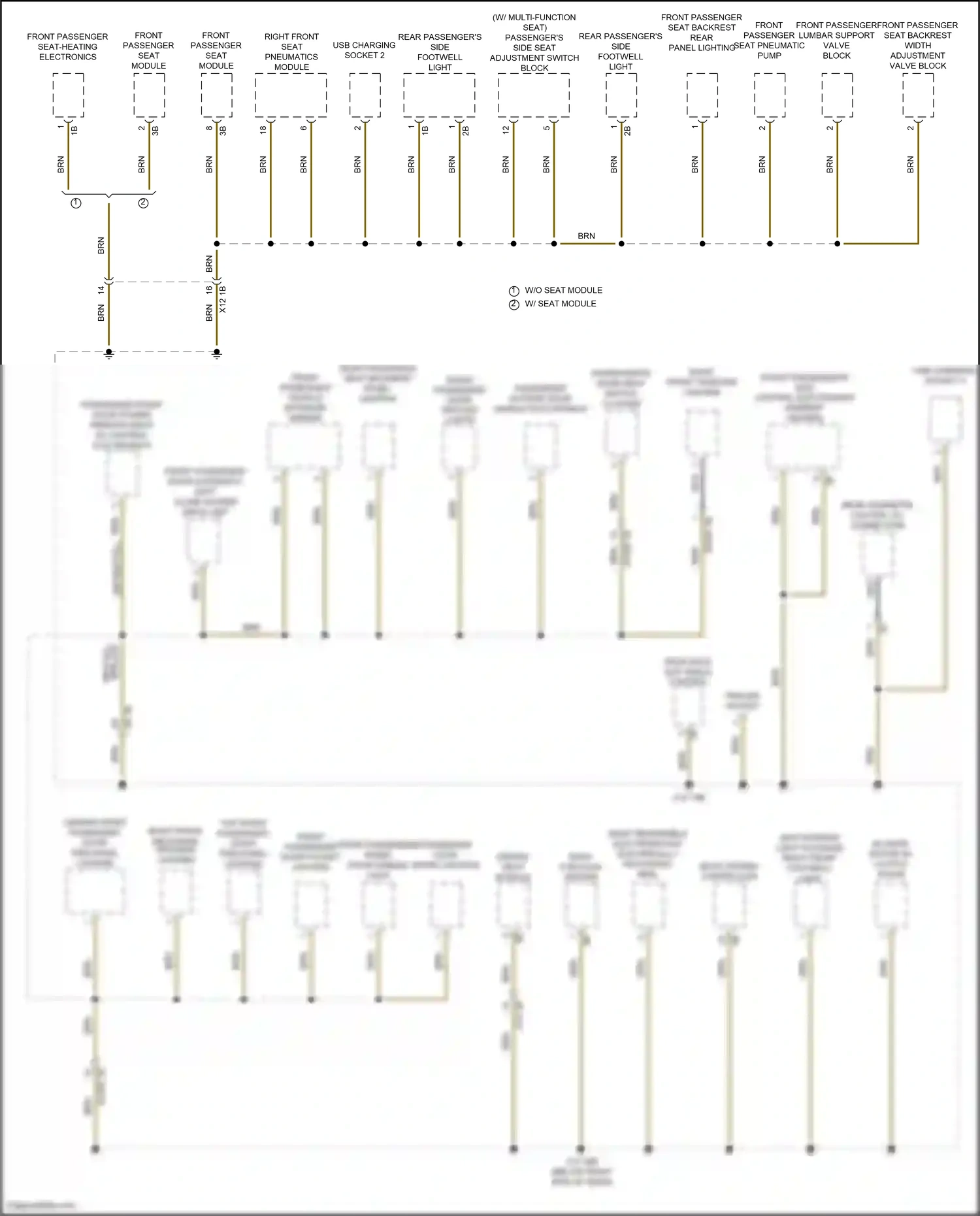 BMW X7 G07 (2018-2022) w/ multi- function seat wiring diagram  (4 of 8)